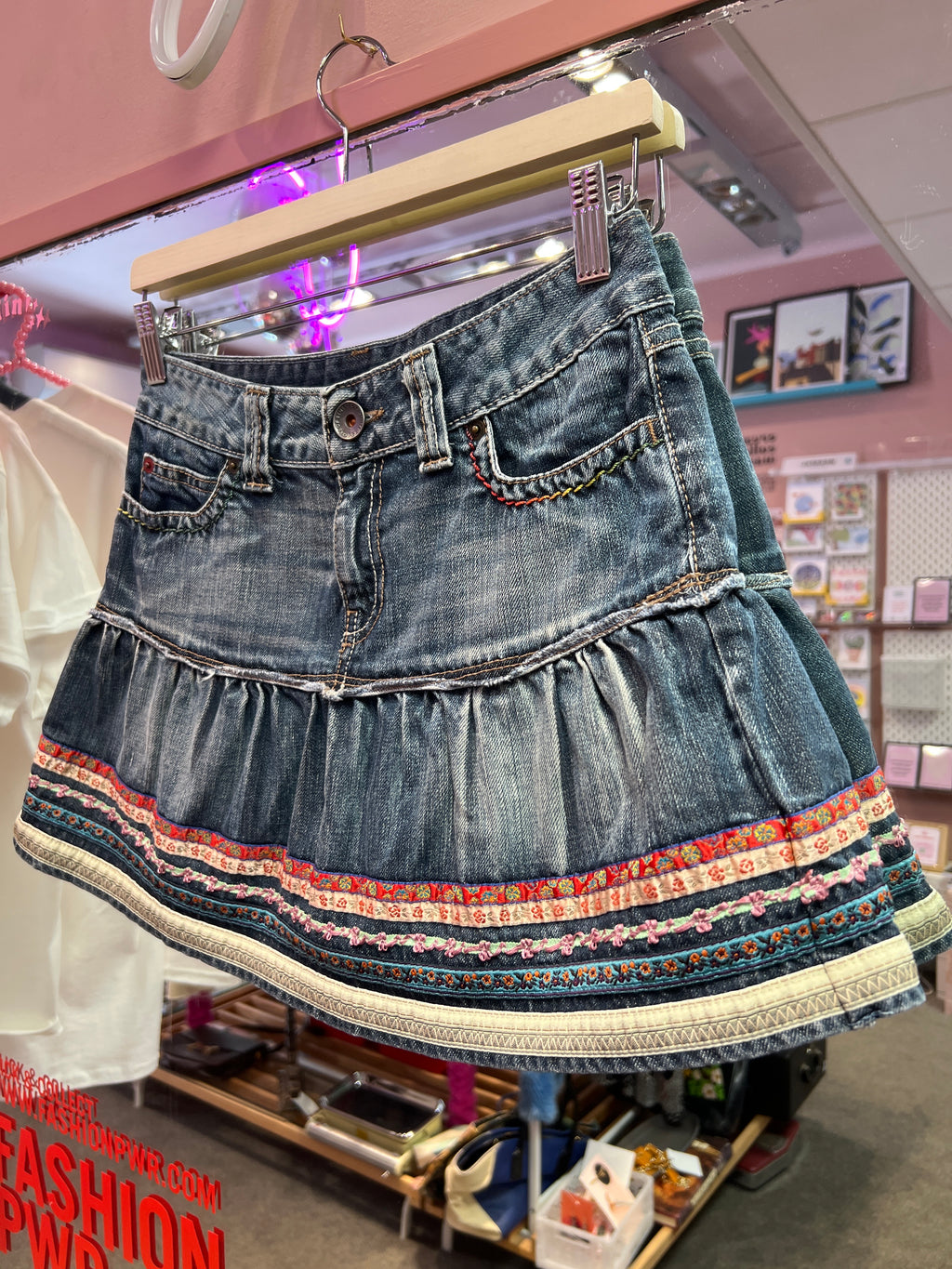 Upcycled Benetton jeans Skirt