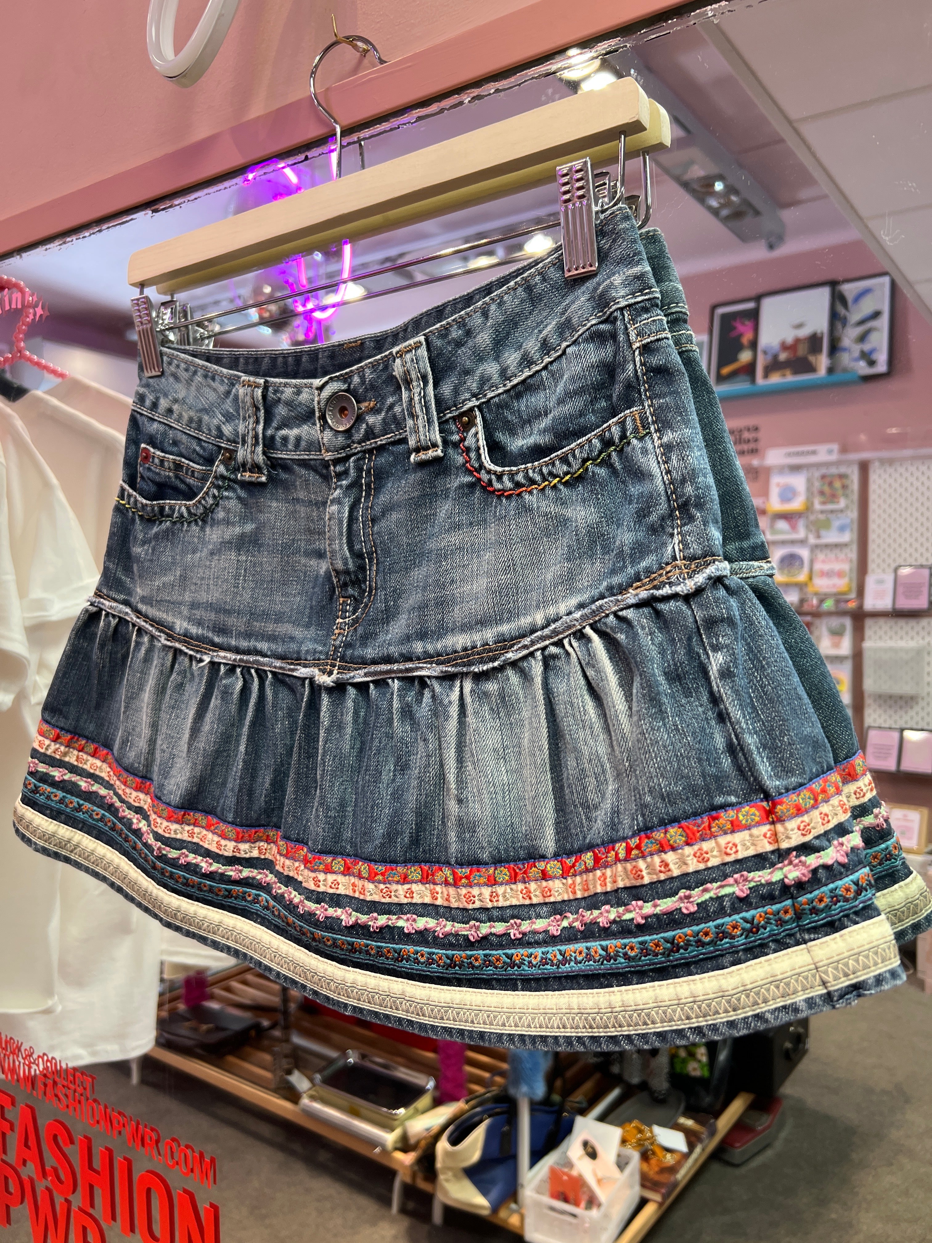 Upcycled Benetton jeans Skirt