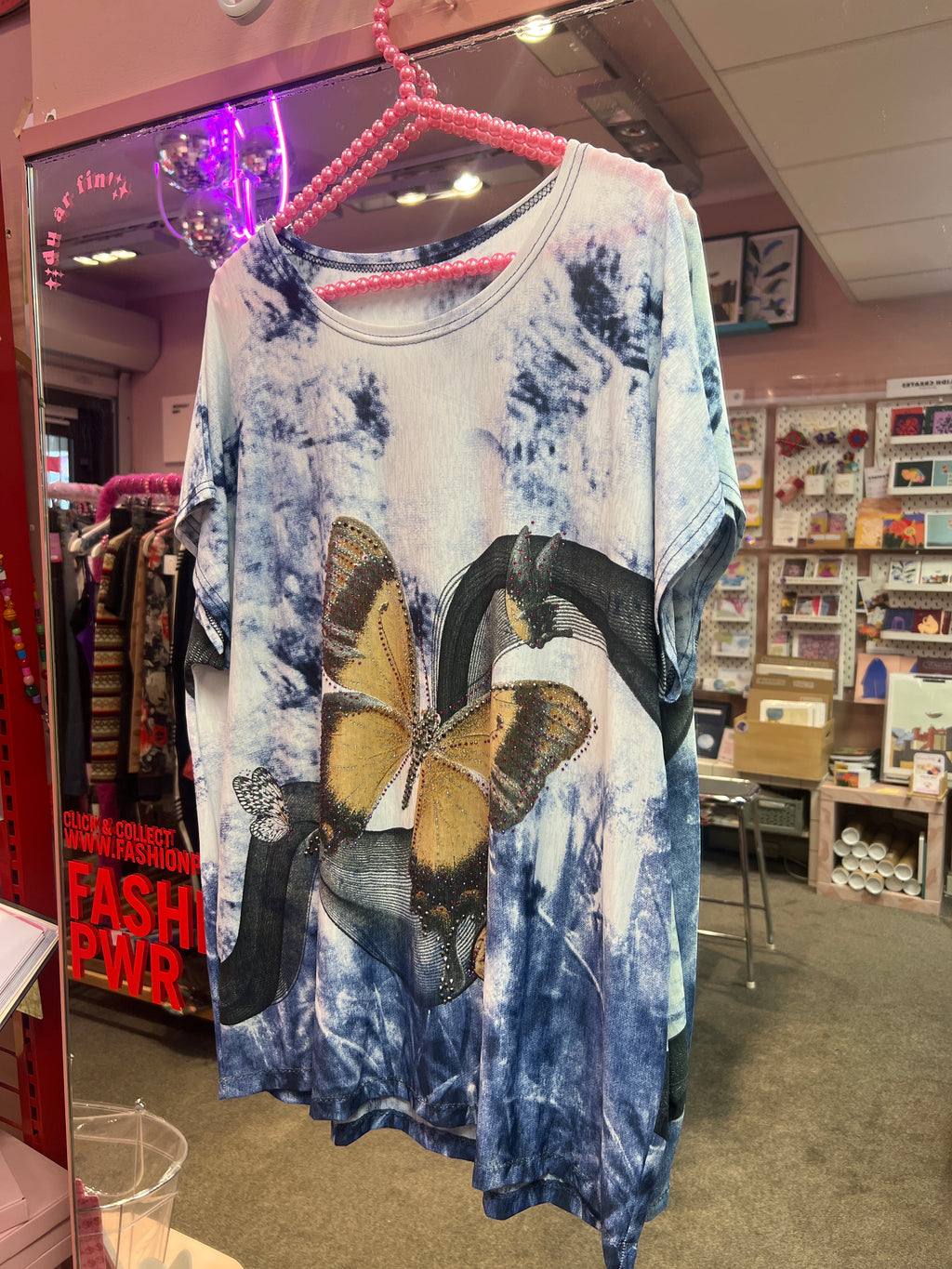 Butterfly strass tie-dye