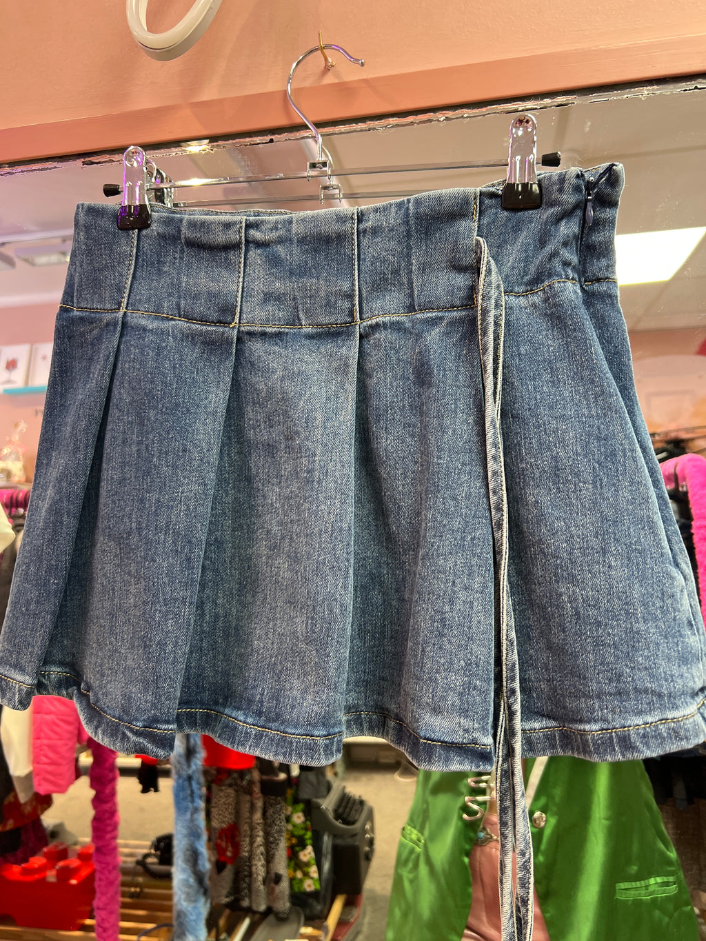 Pleated jeans skirt Tiger Mist