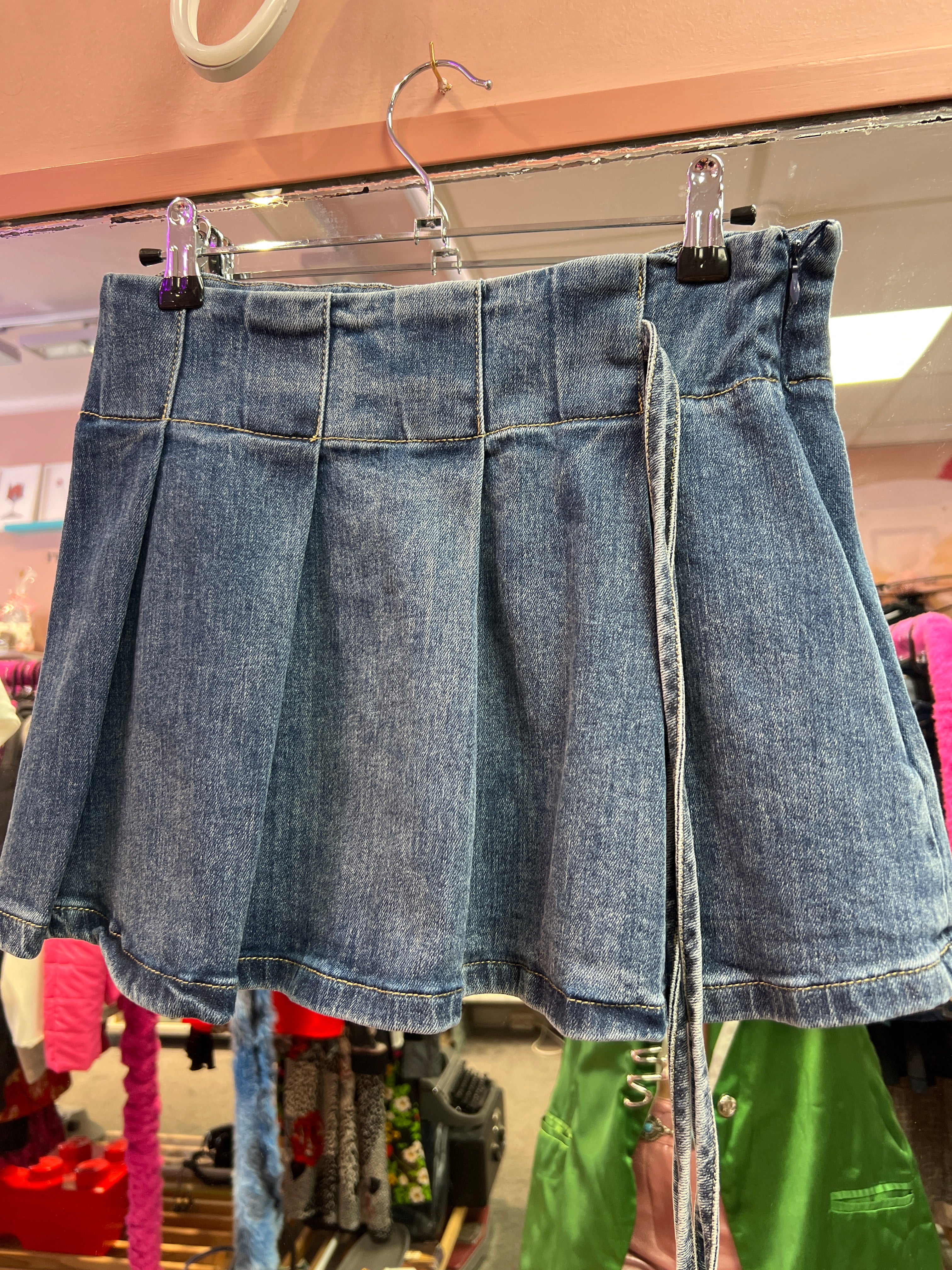 Pleated jeans skirt Tiger Mist