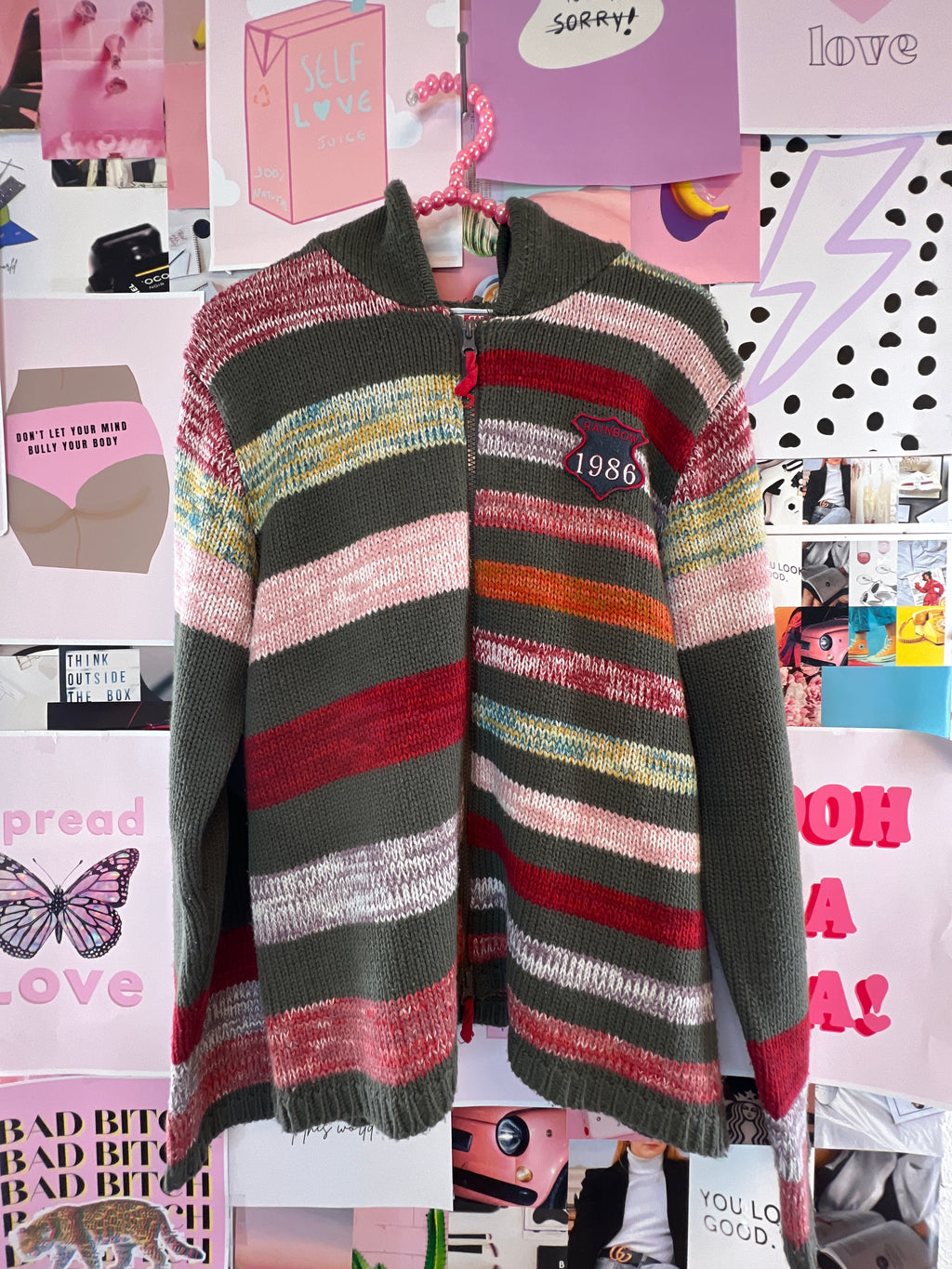 Hooded Y2K Rainbow Collection Sweater