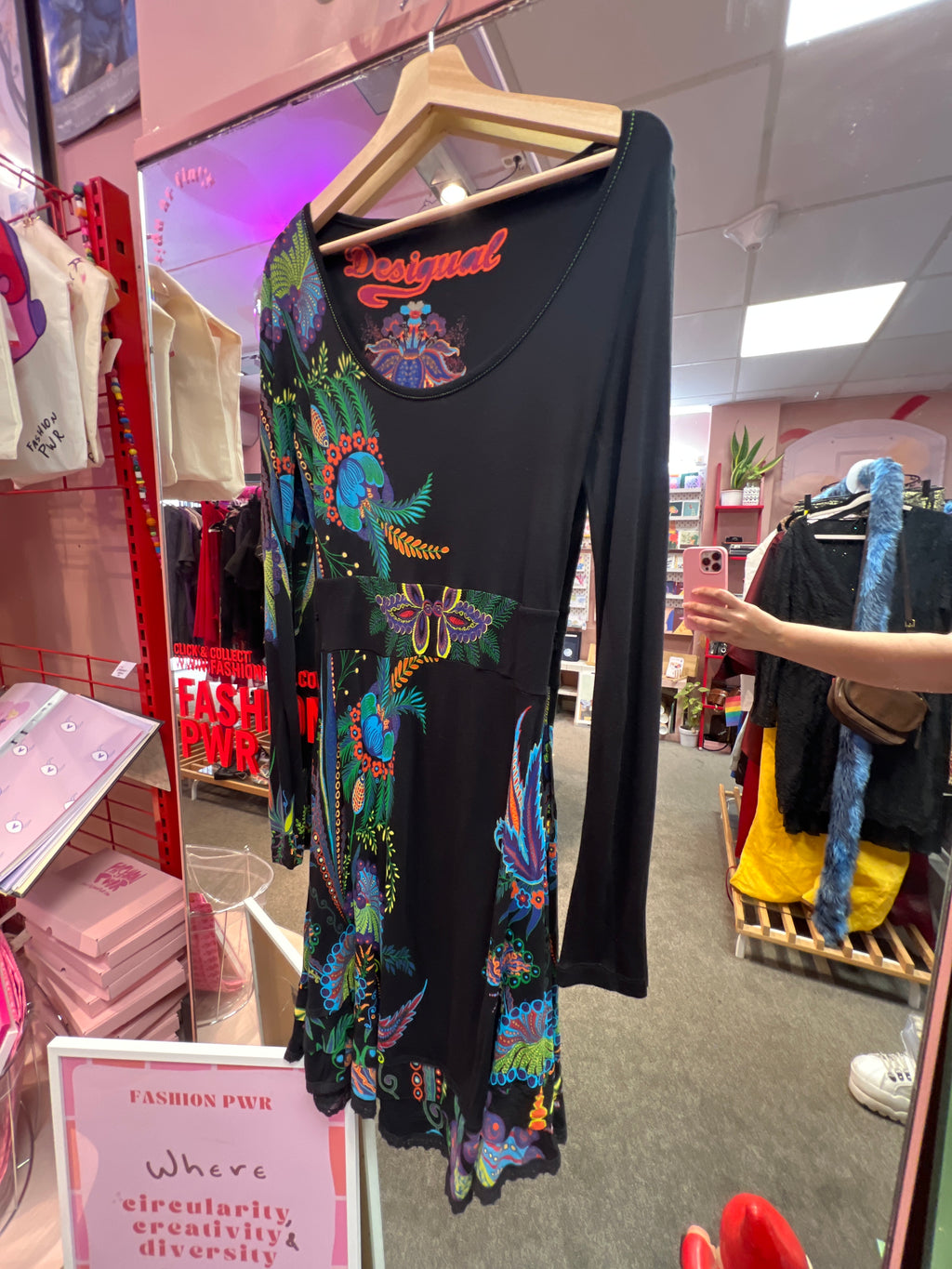 Desigual dress peacock and lotus
