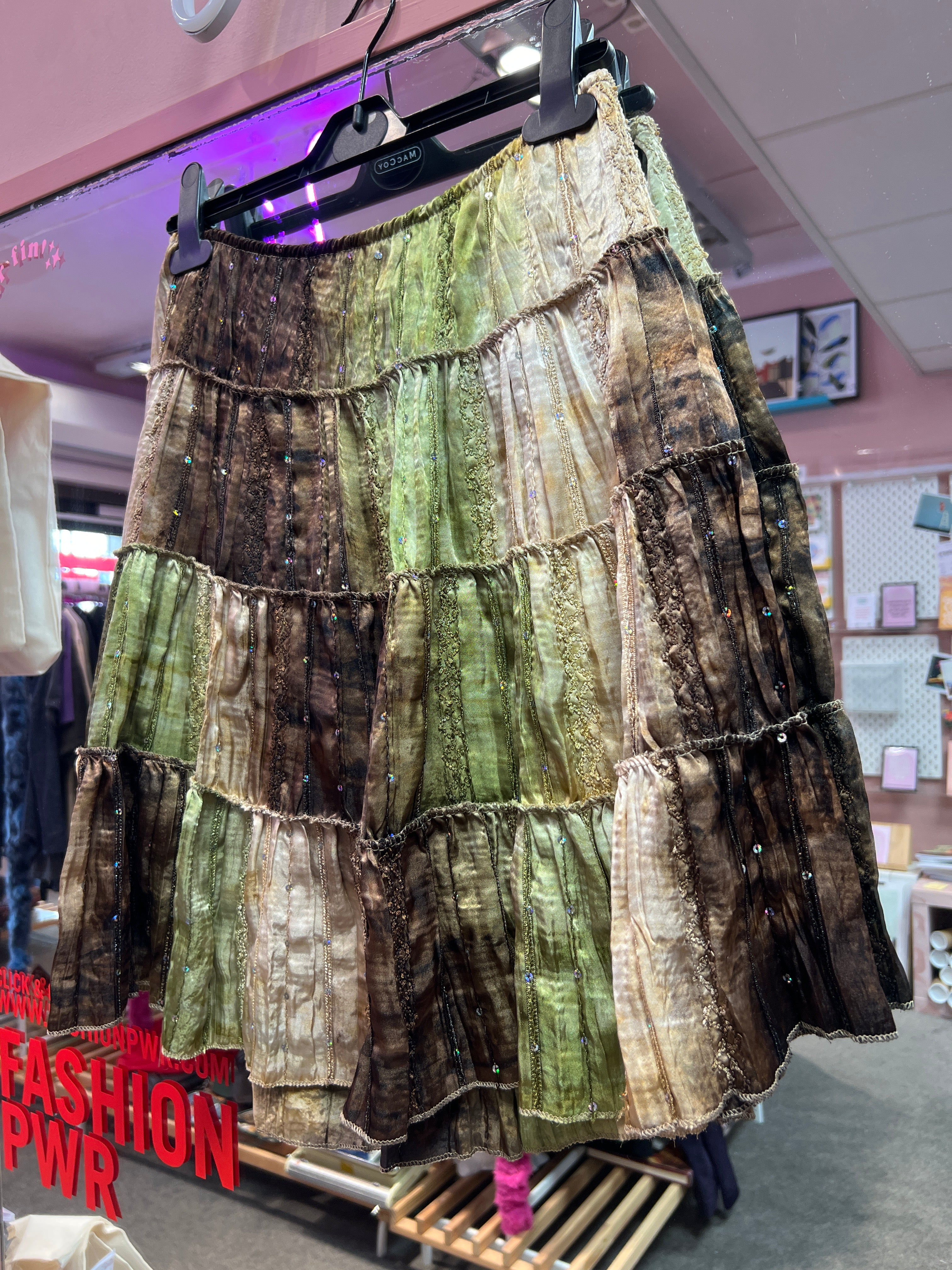 Bohemian tie-dye skirt