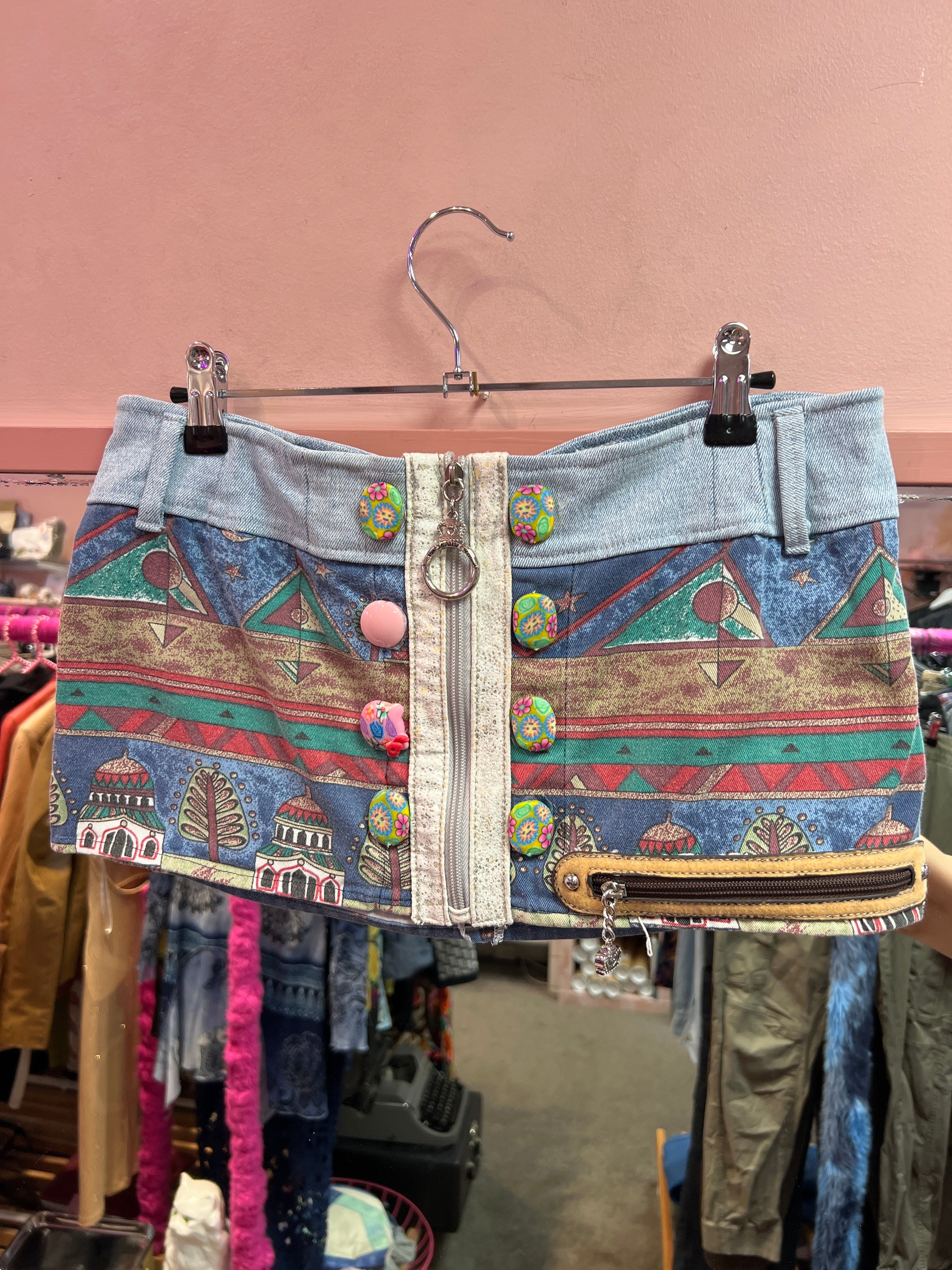 Upcycled skirt top
