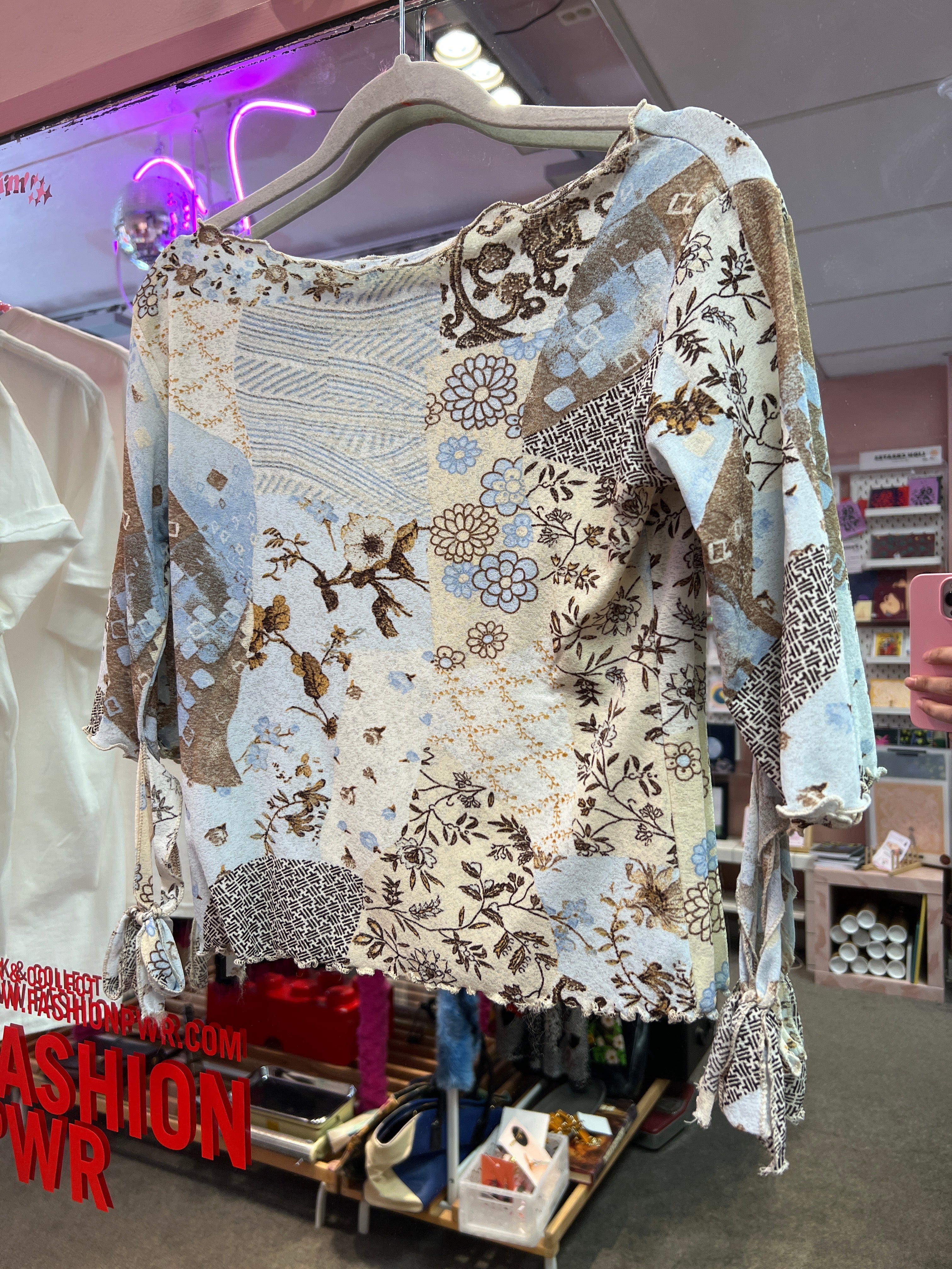Fairy blue mesh top
