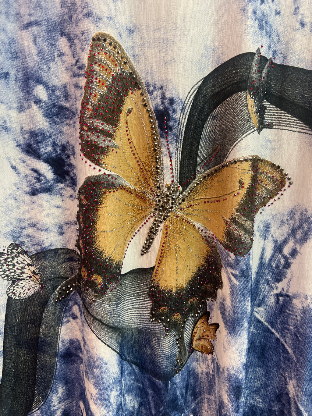 Butterfly strass tie-dye