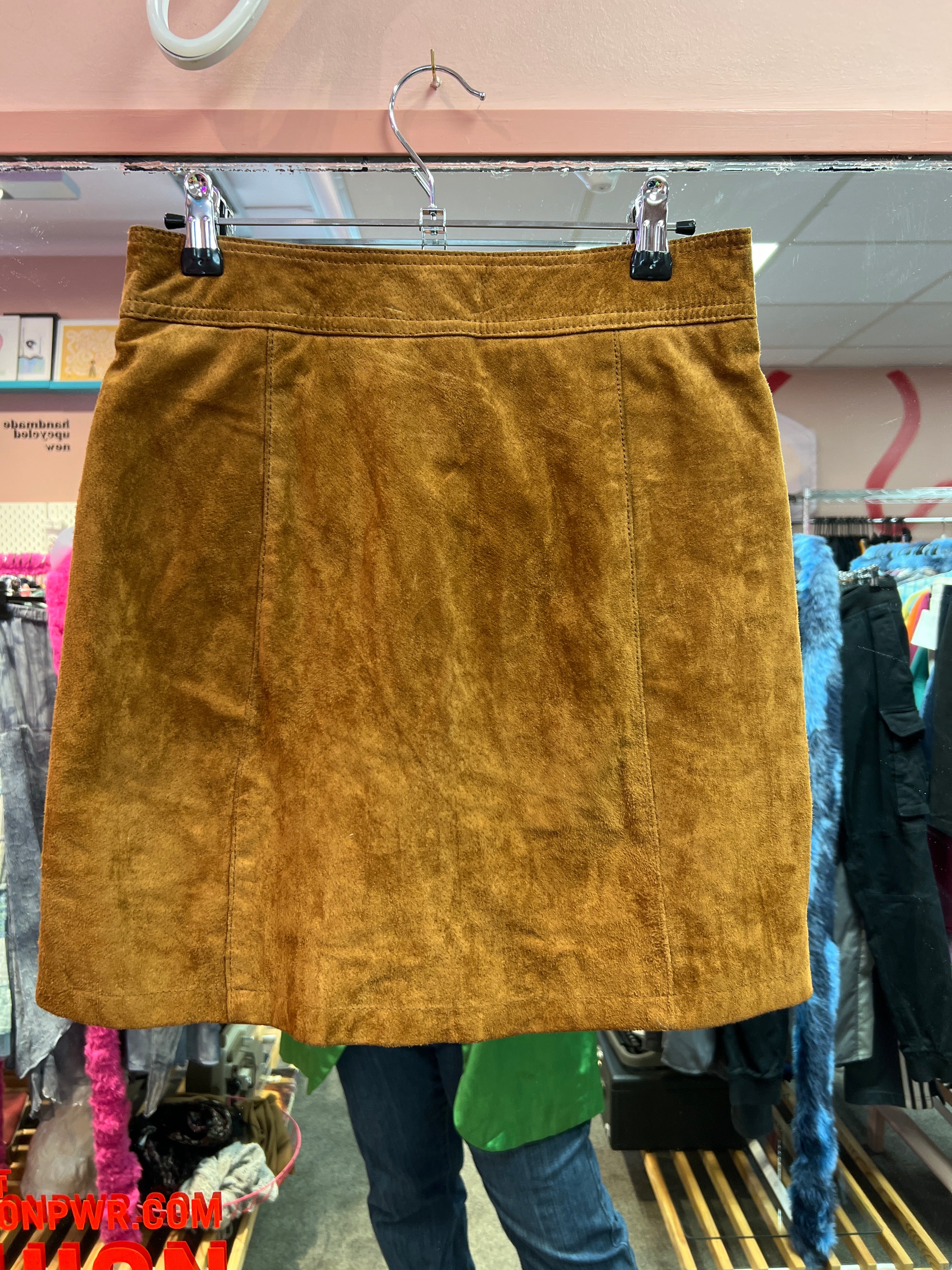 Brown Pepe Leather skirt