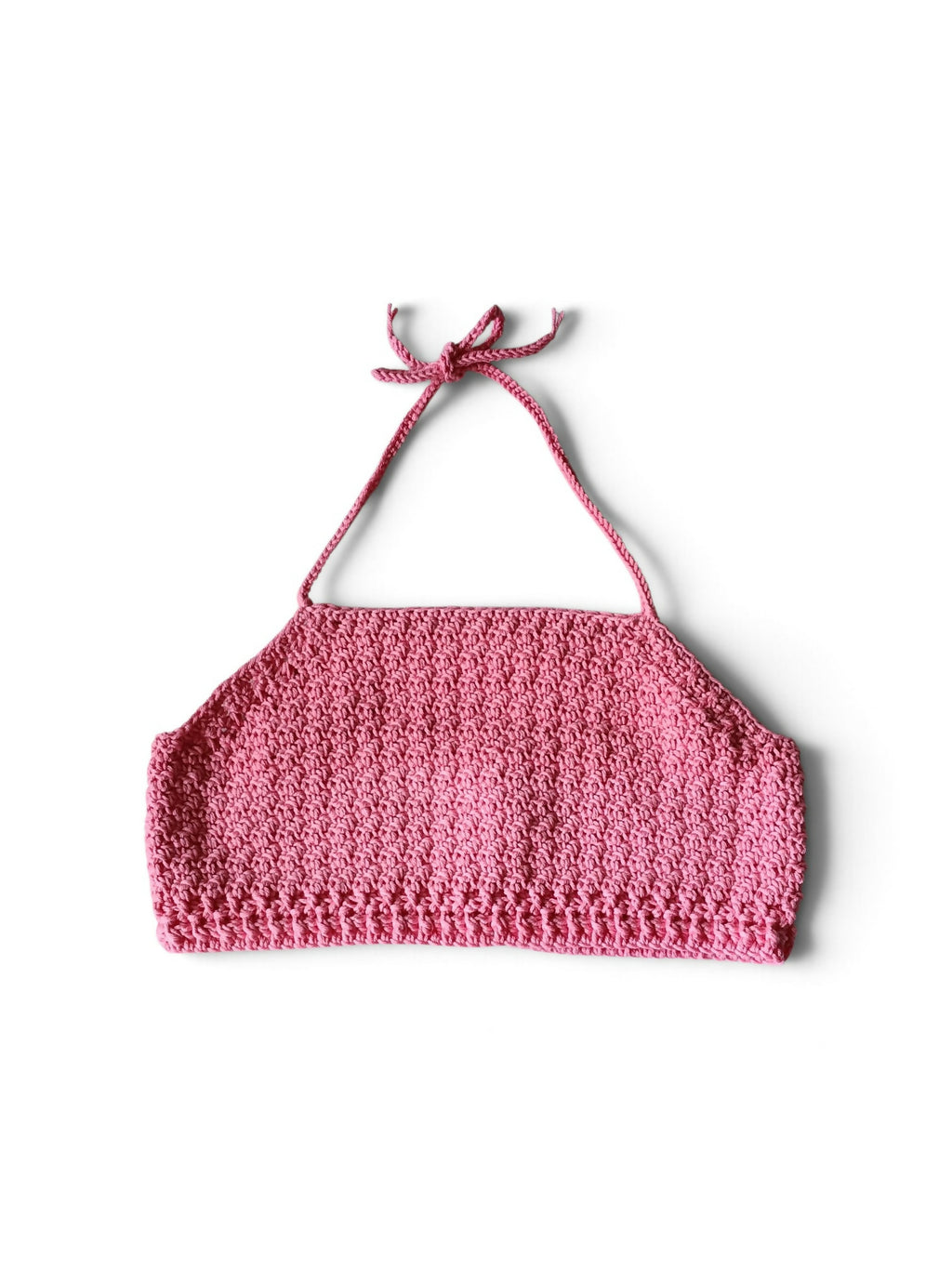 Salmon-pink Crop top-Small