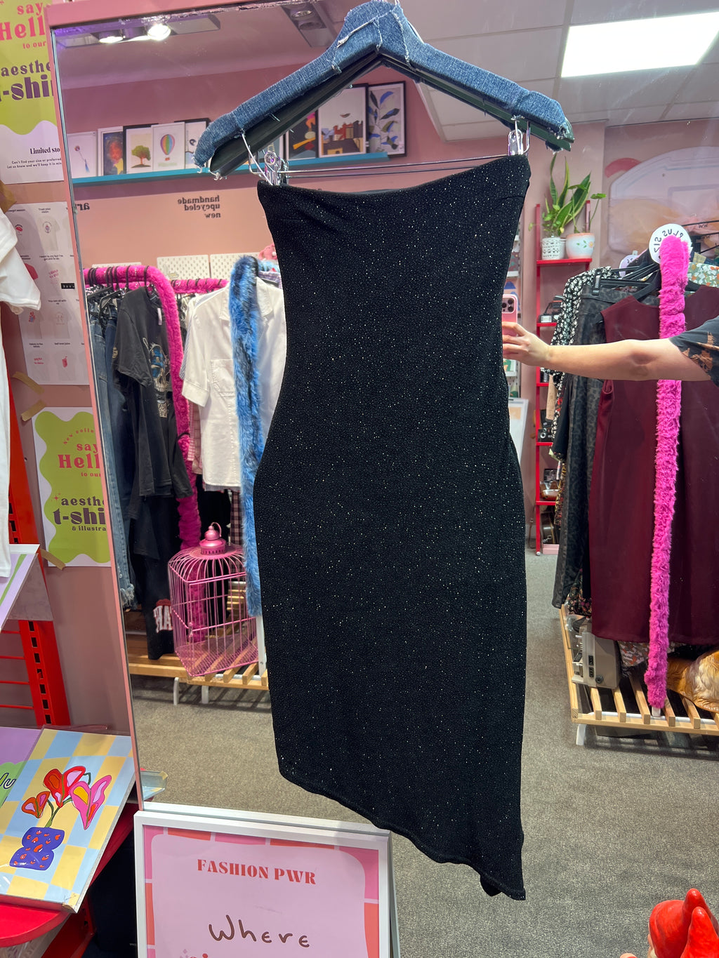 Sparkly black dress Y2K vibes Jessica McClintock