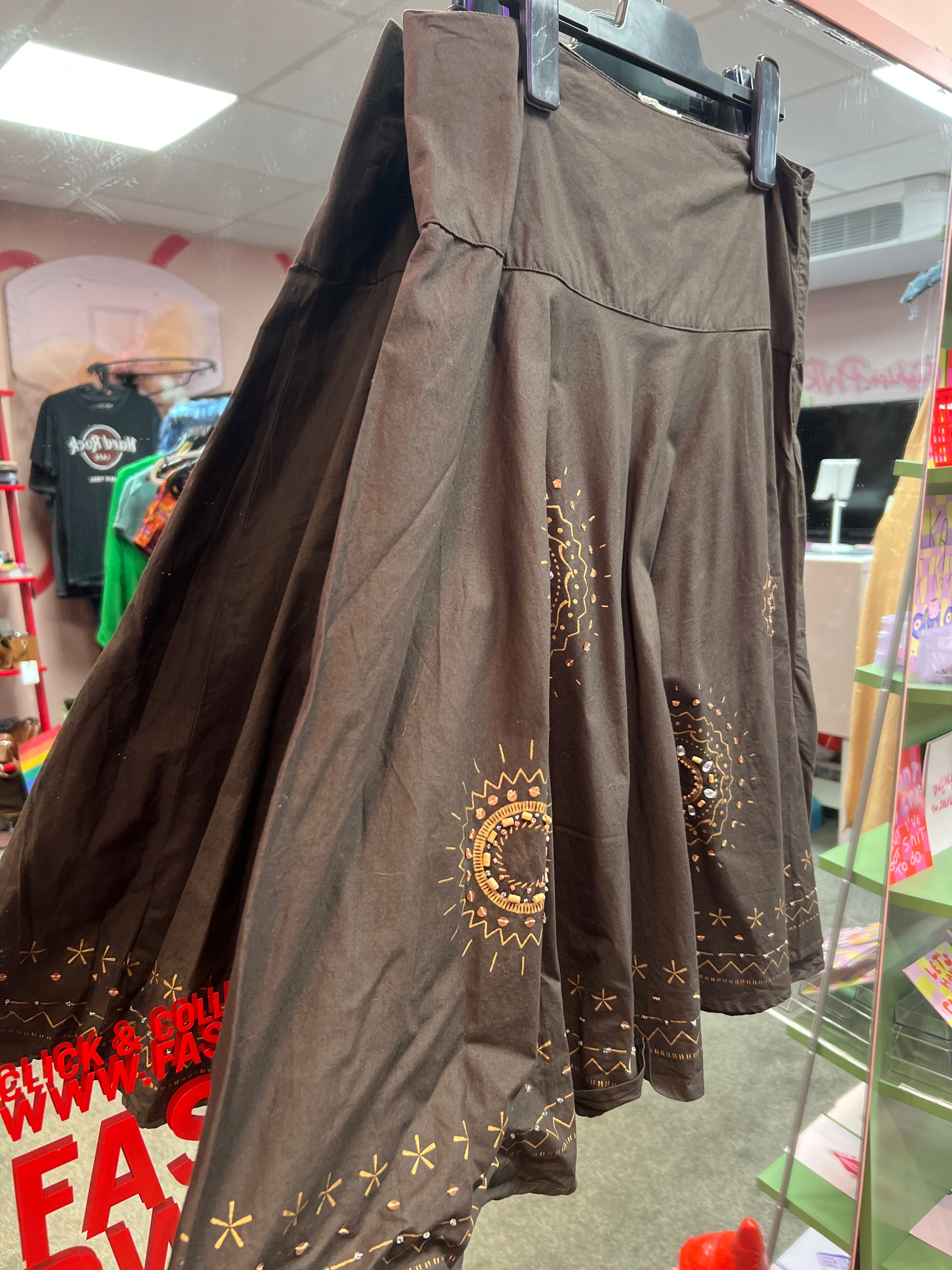 Mandalas brown skirt