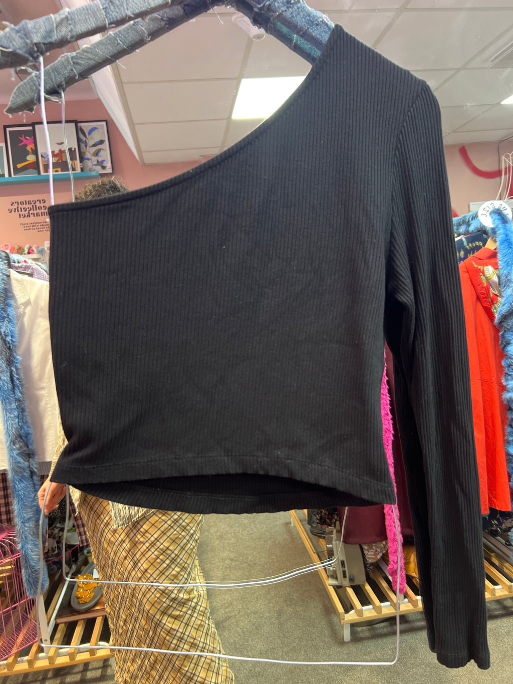 Black crop top NAKD