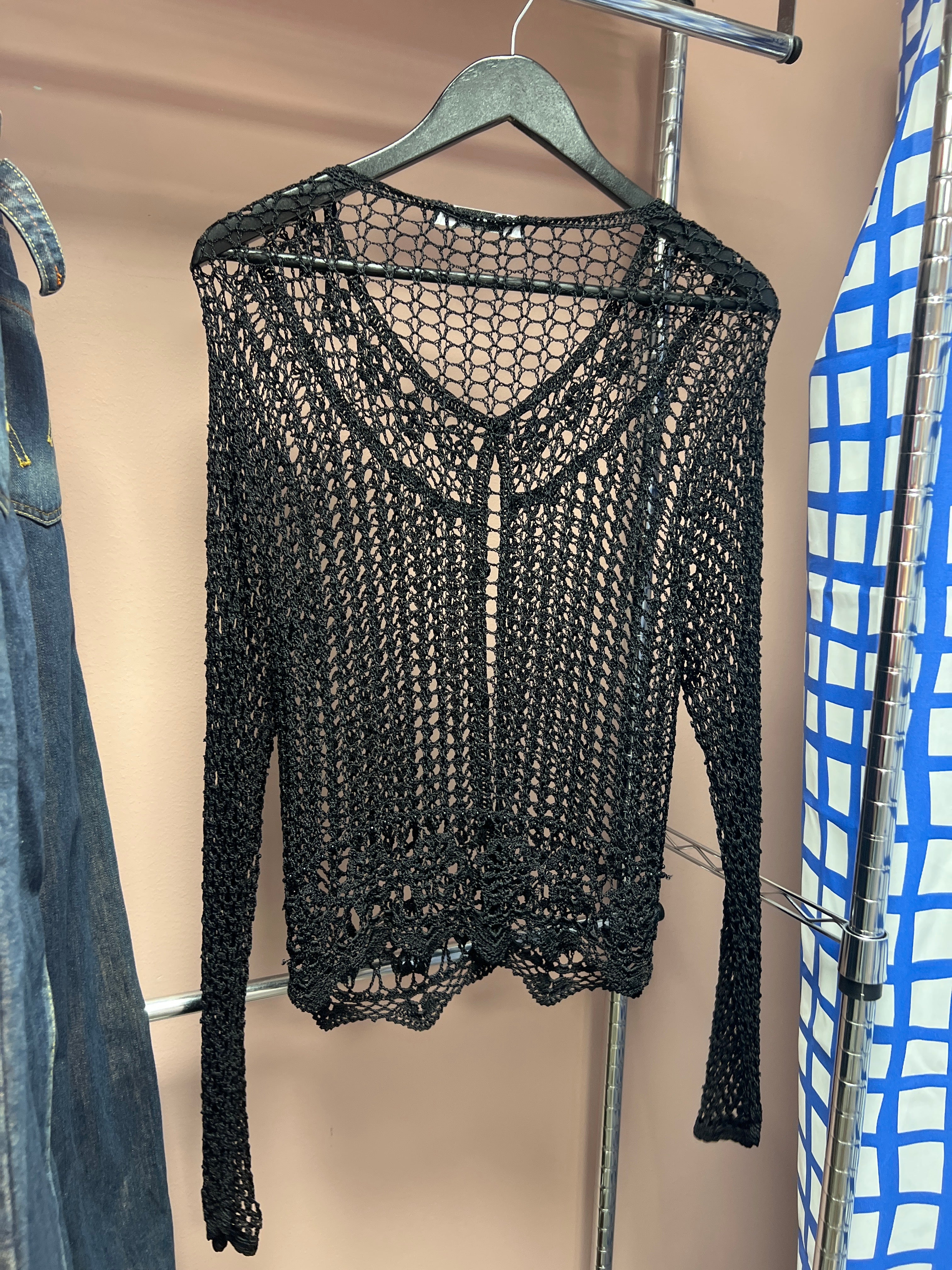 Crochet black top  Diamond