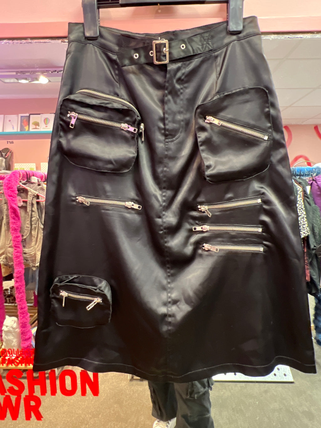 Roccobarocco black skirt with pockets