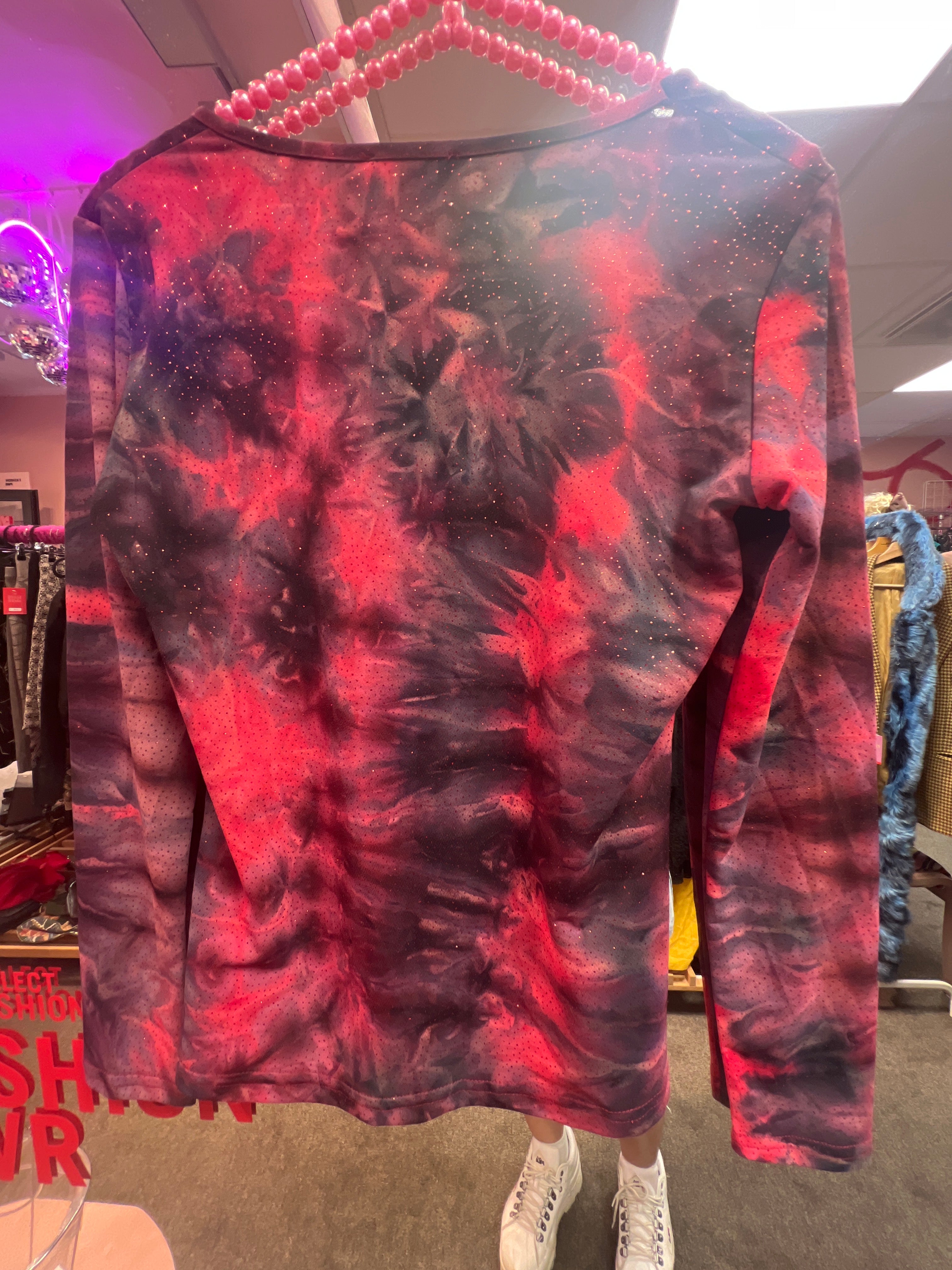 Glittery red Y2K vibes ADDA top