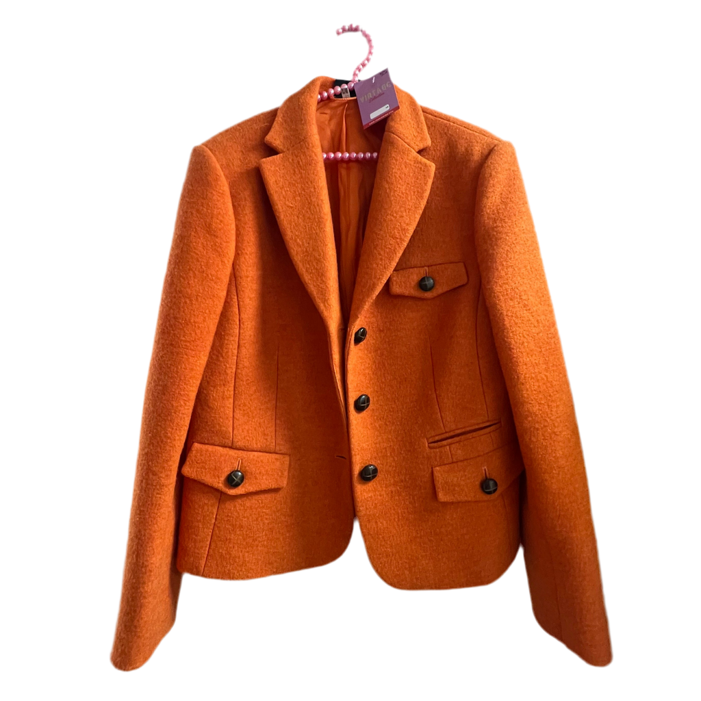 Orange "Madeleine" Wool Blazer