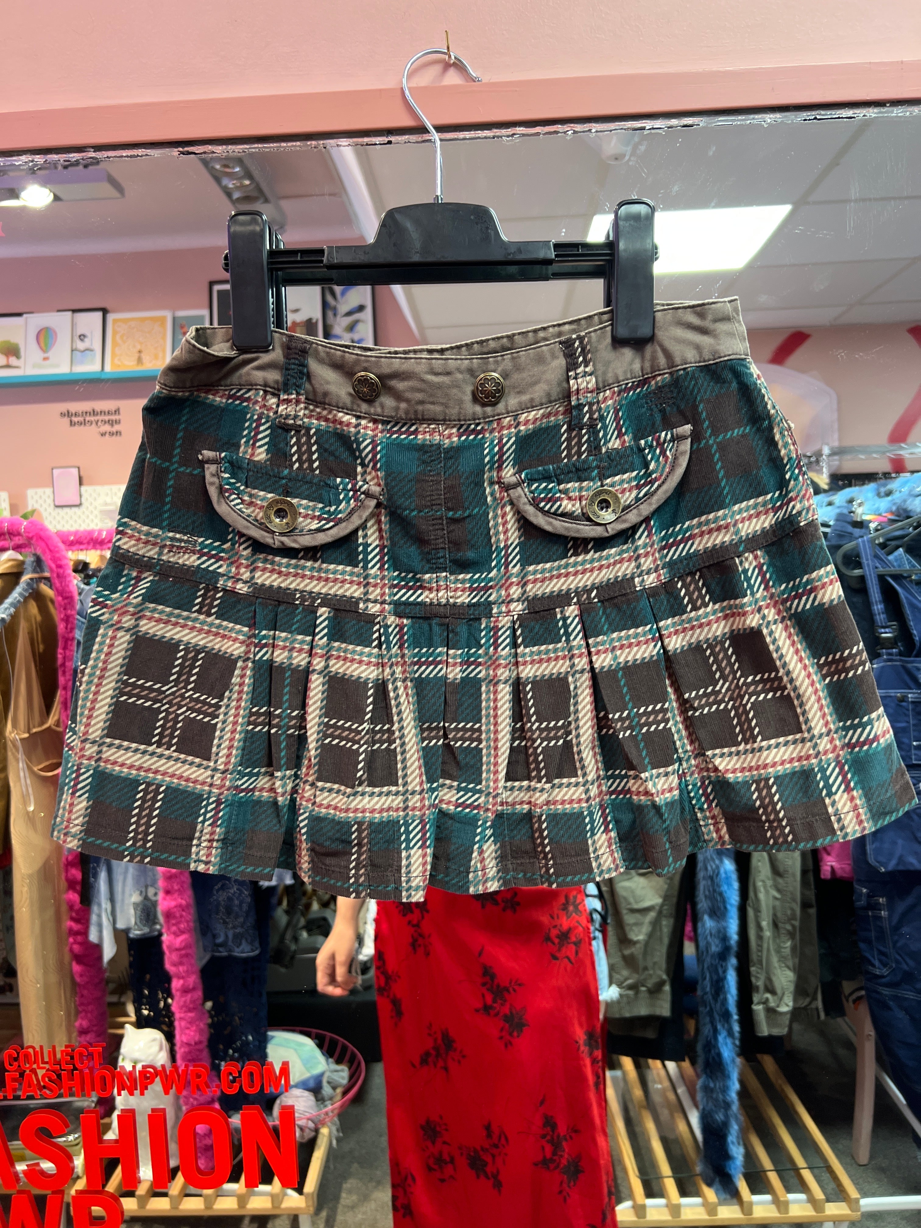 y2k school mini skirt