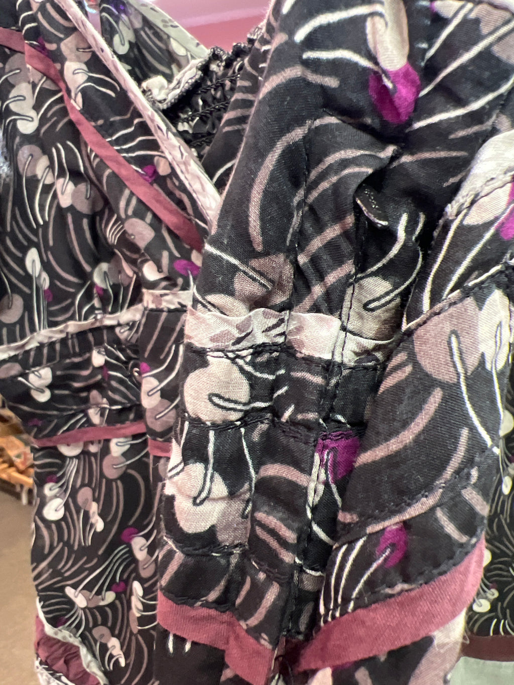 Cotton and silk brown top with details