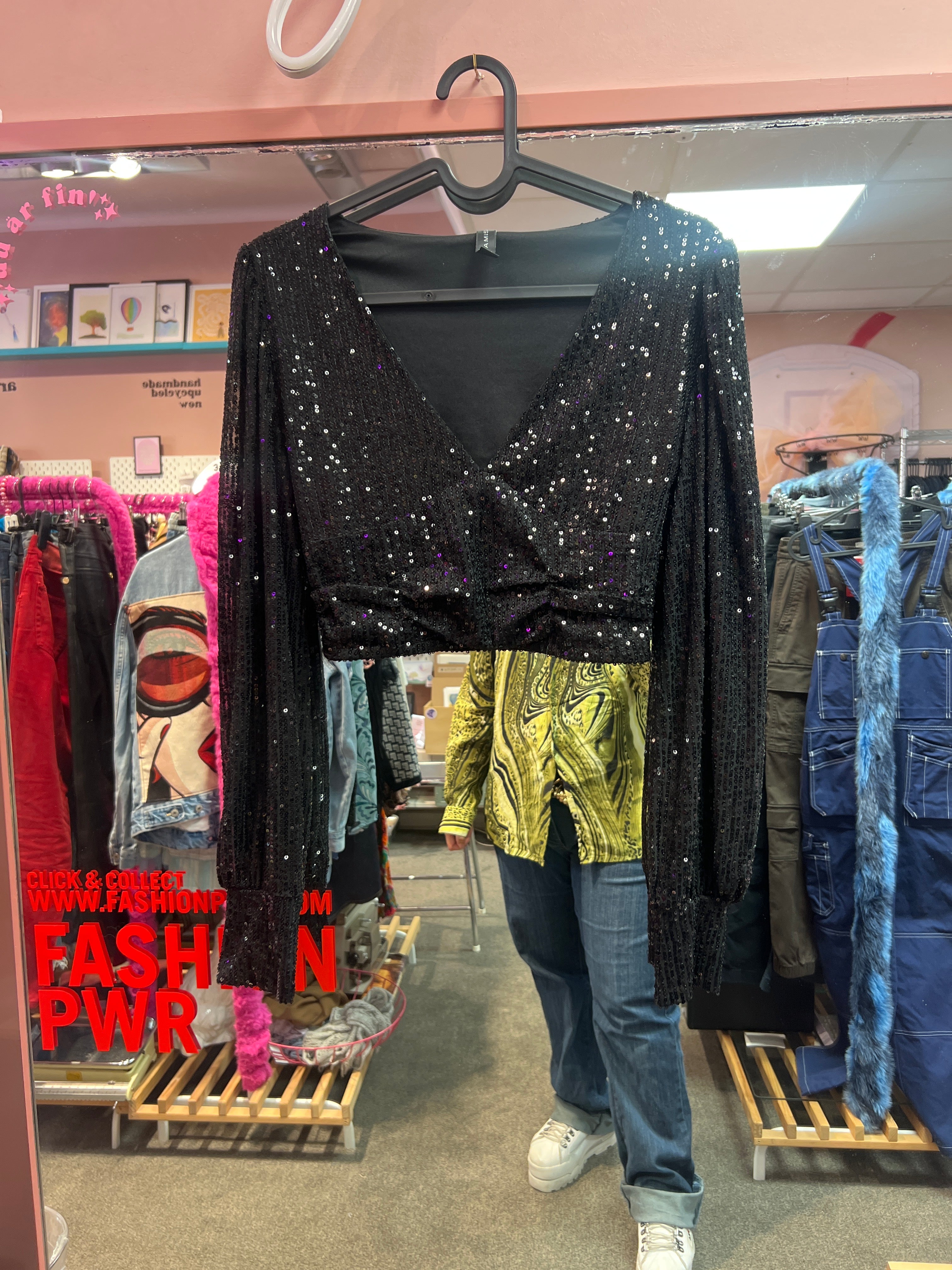 Sequin cropped top Amisu
