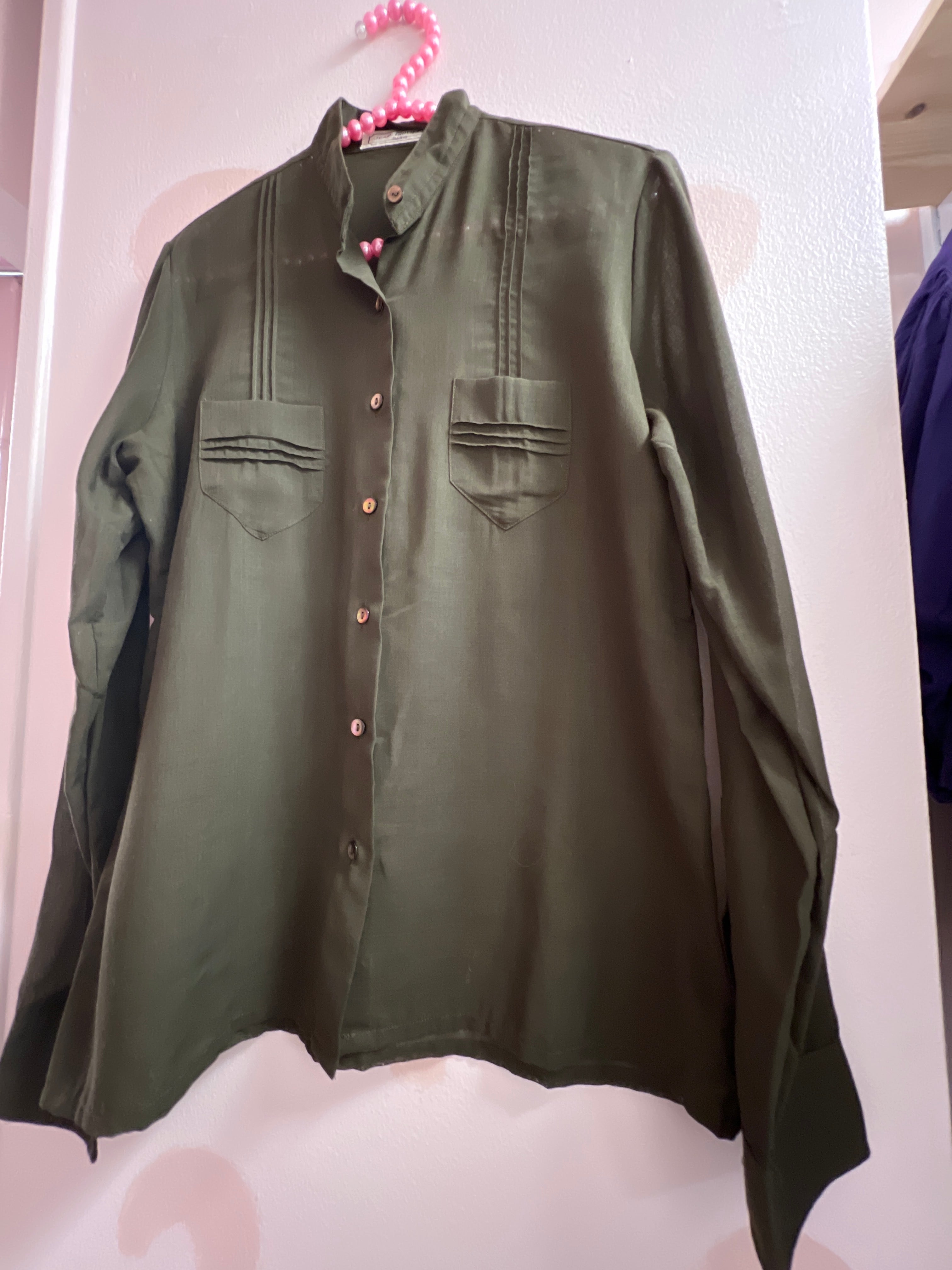 Military Green "Jean Philippe" Button-up Shirt