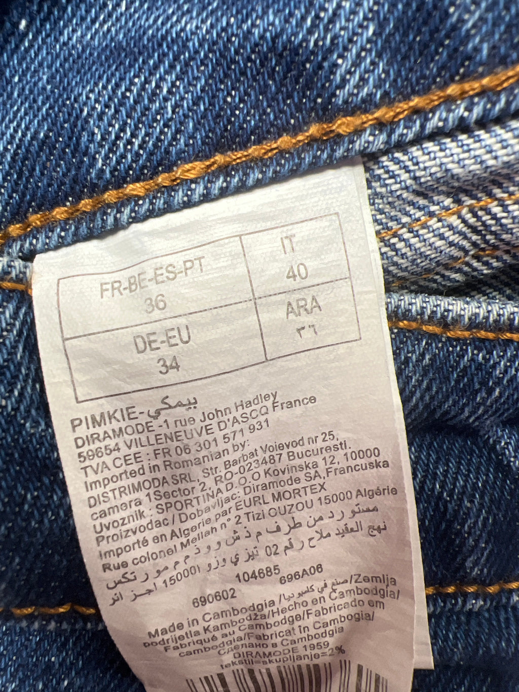 Preppy "Pimke" Jeans Skirt with Cute Pockets