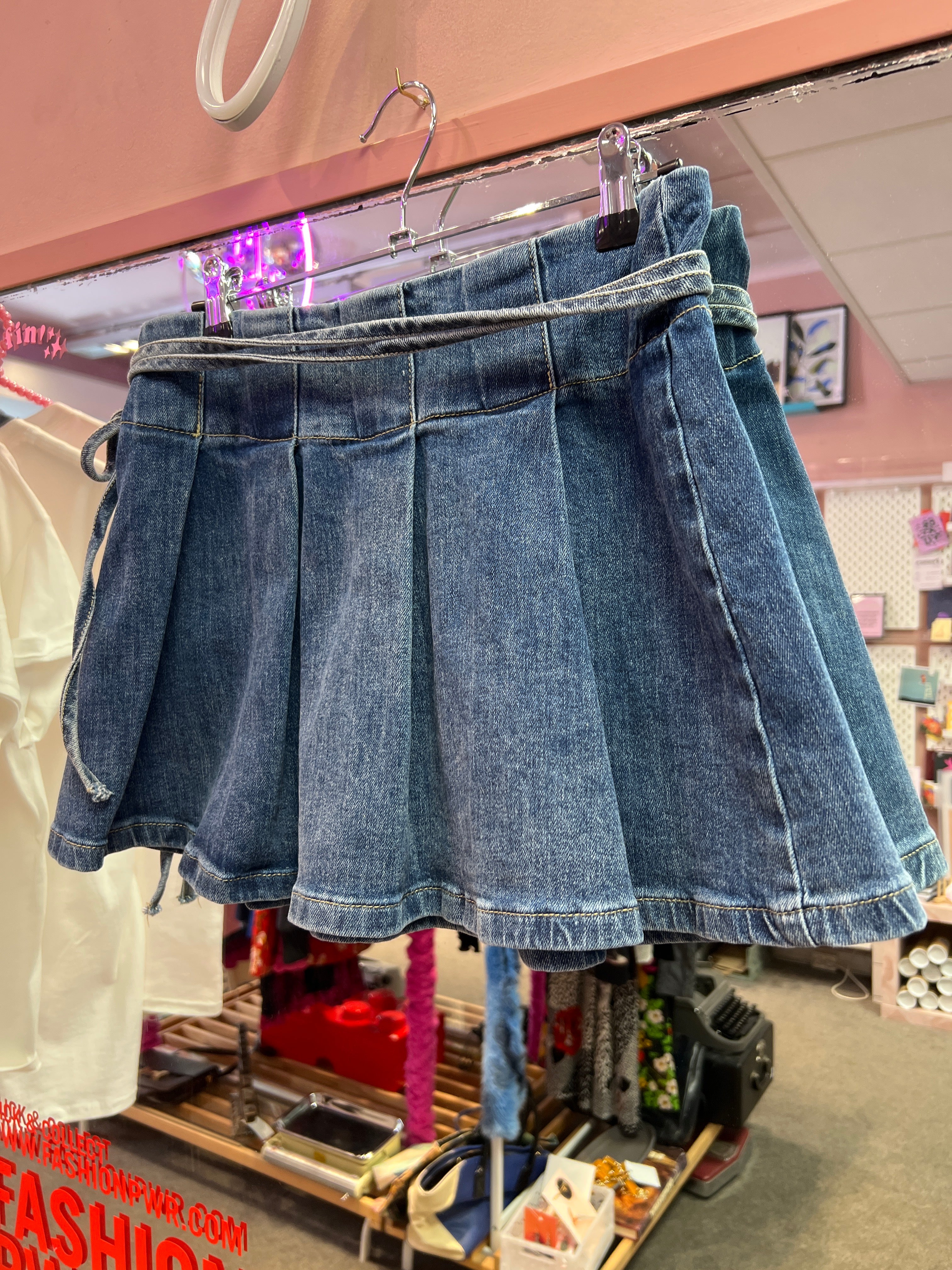 Pleated jeans skirt Tiger Mist