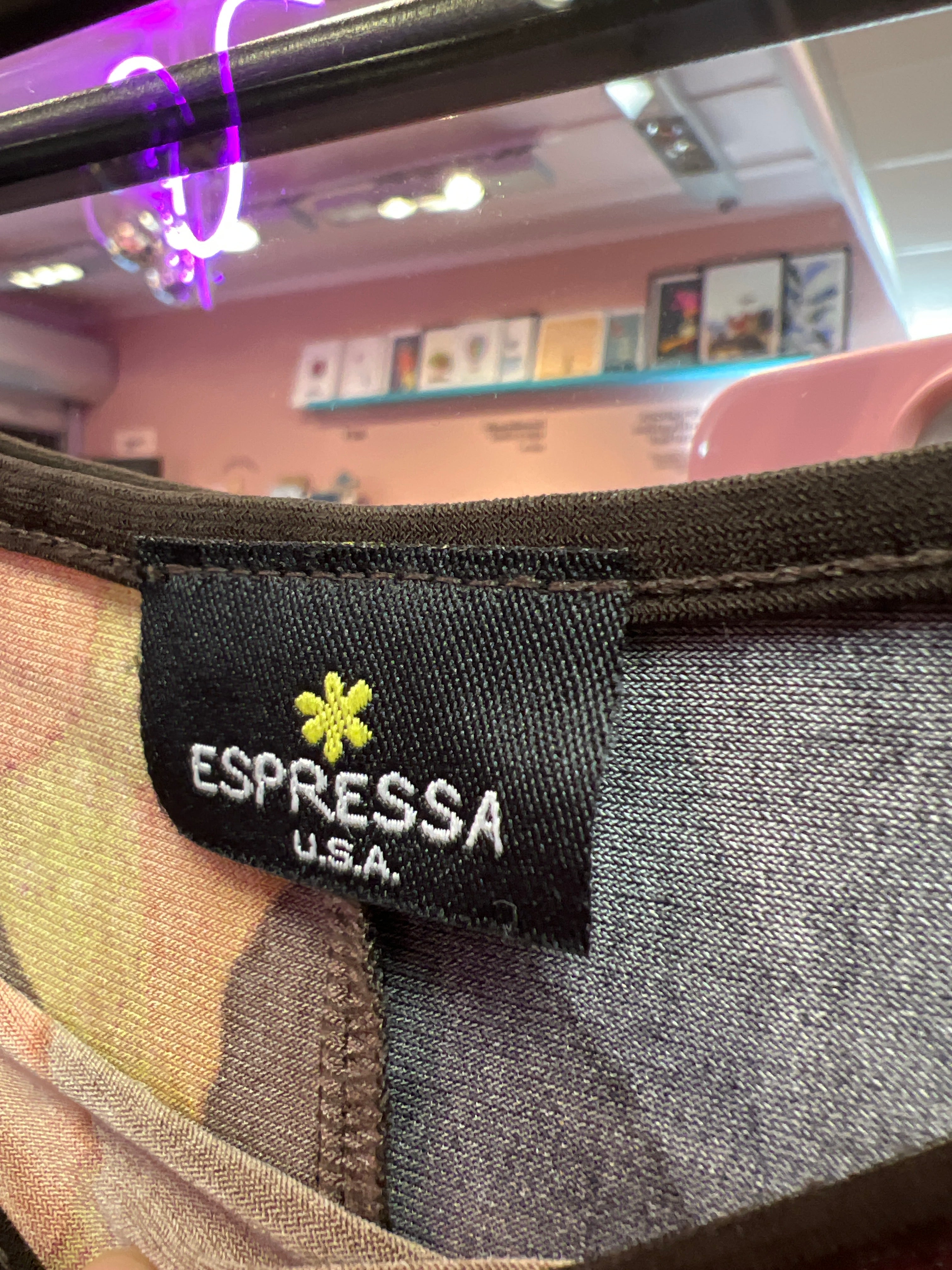 Brown patterned top Espressa USA