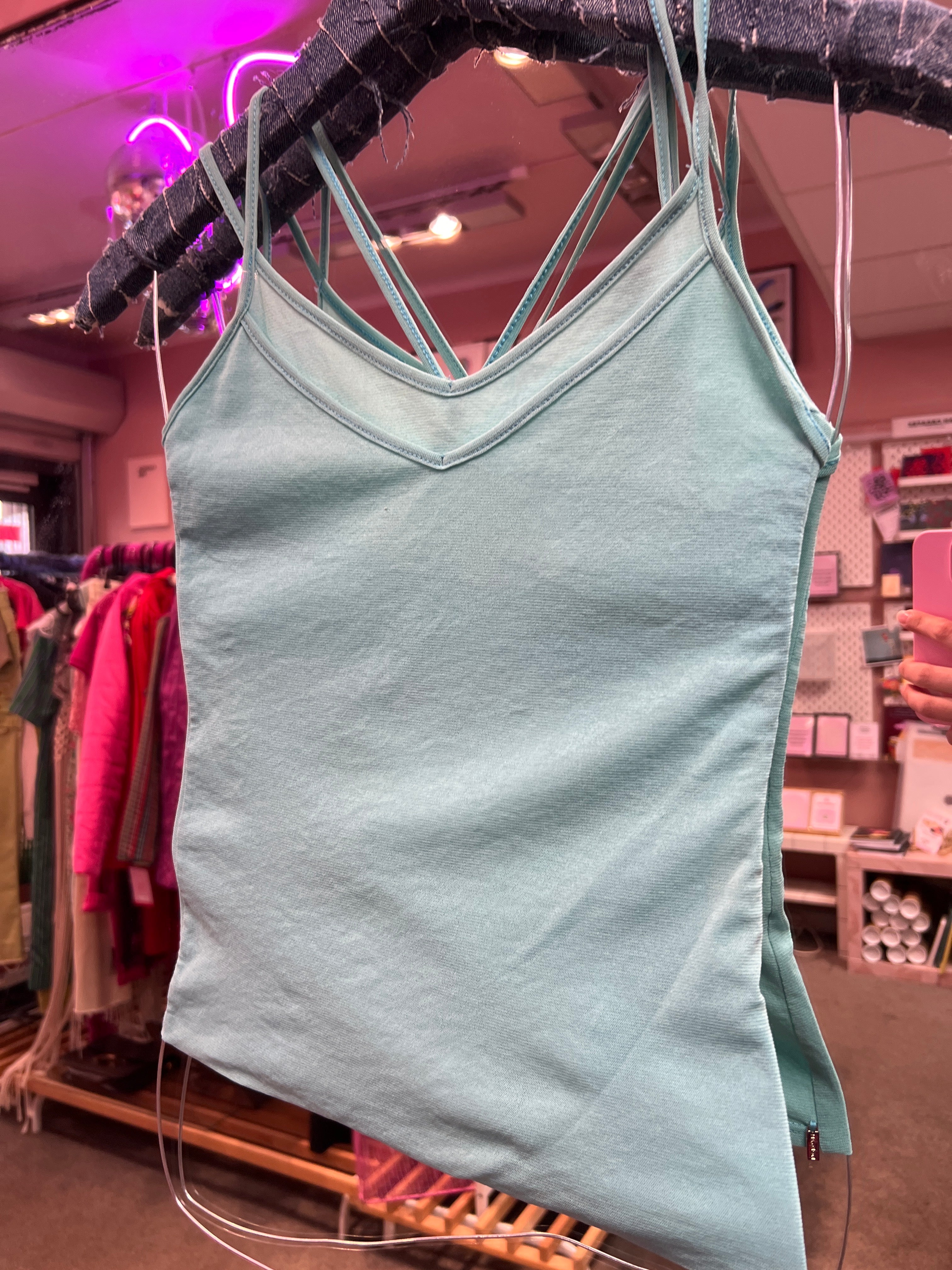 Y2K blue top Morgan de Tai