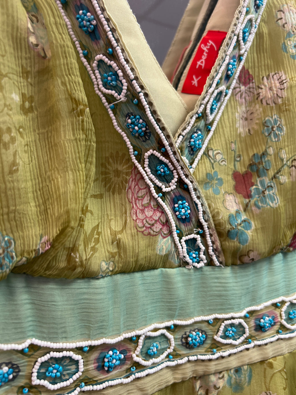 Green flower Derhy dress