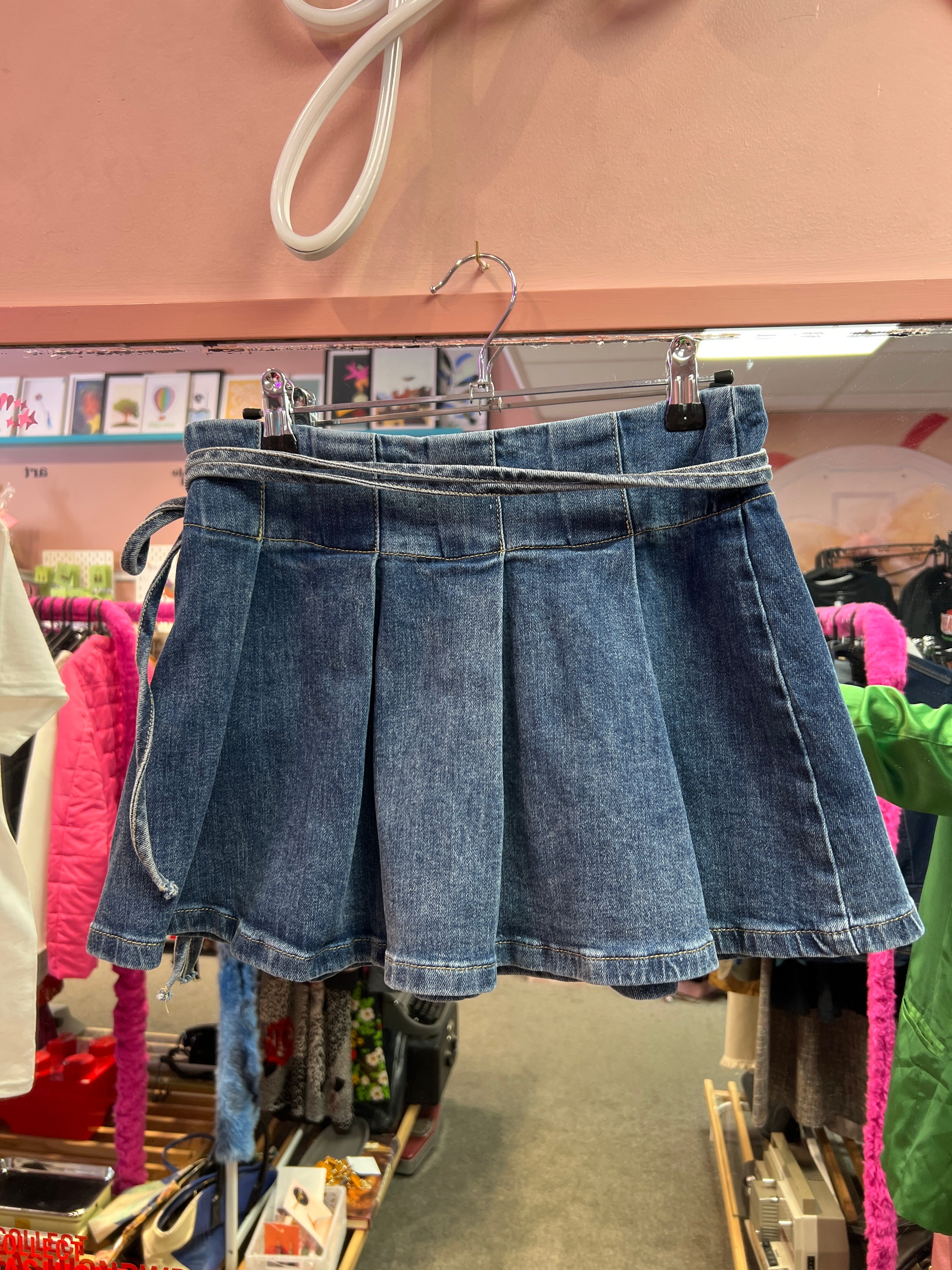 Pleated jeans skirt Tiger Mist