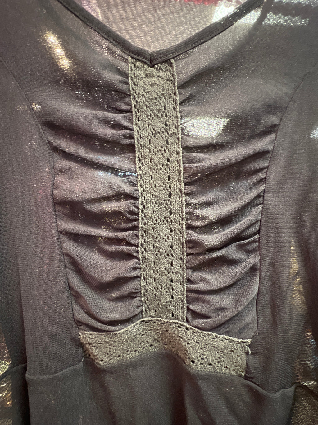 Xanaka black see through top with details