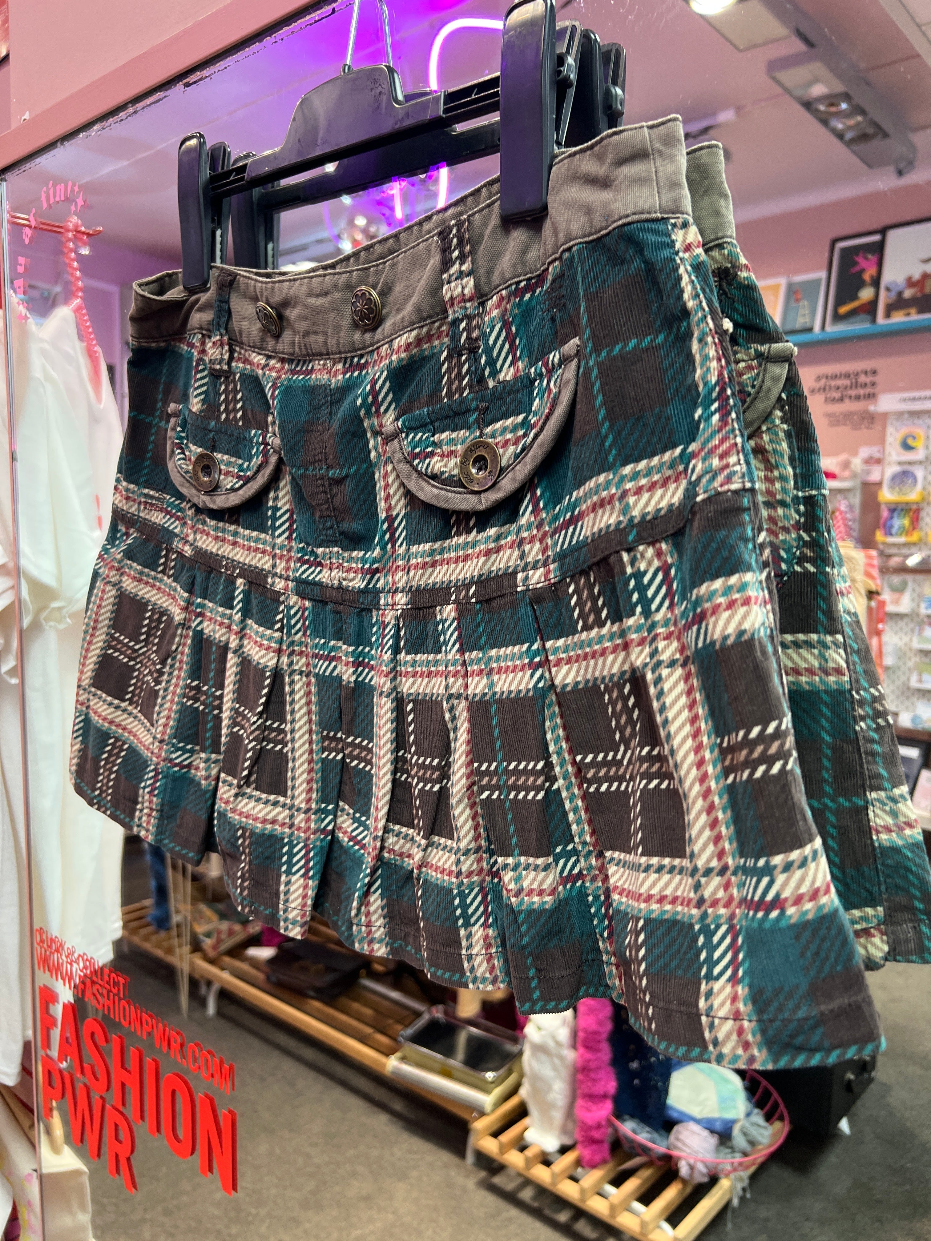 y2k school mini skirt