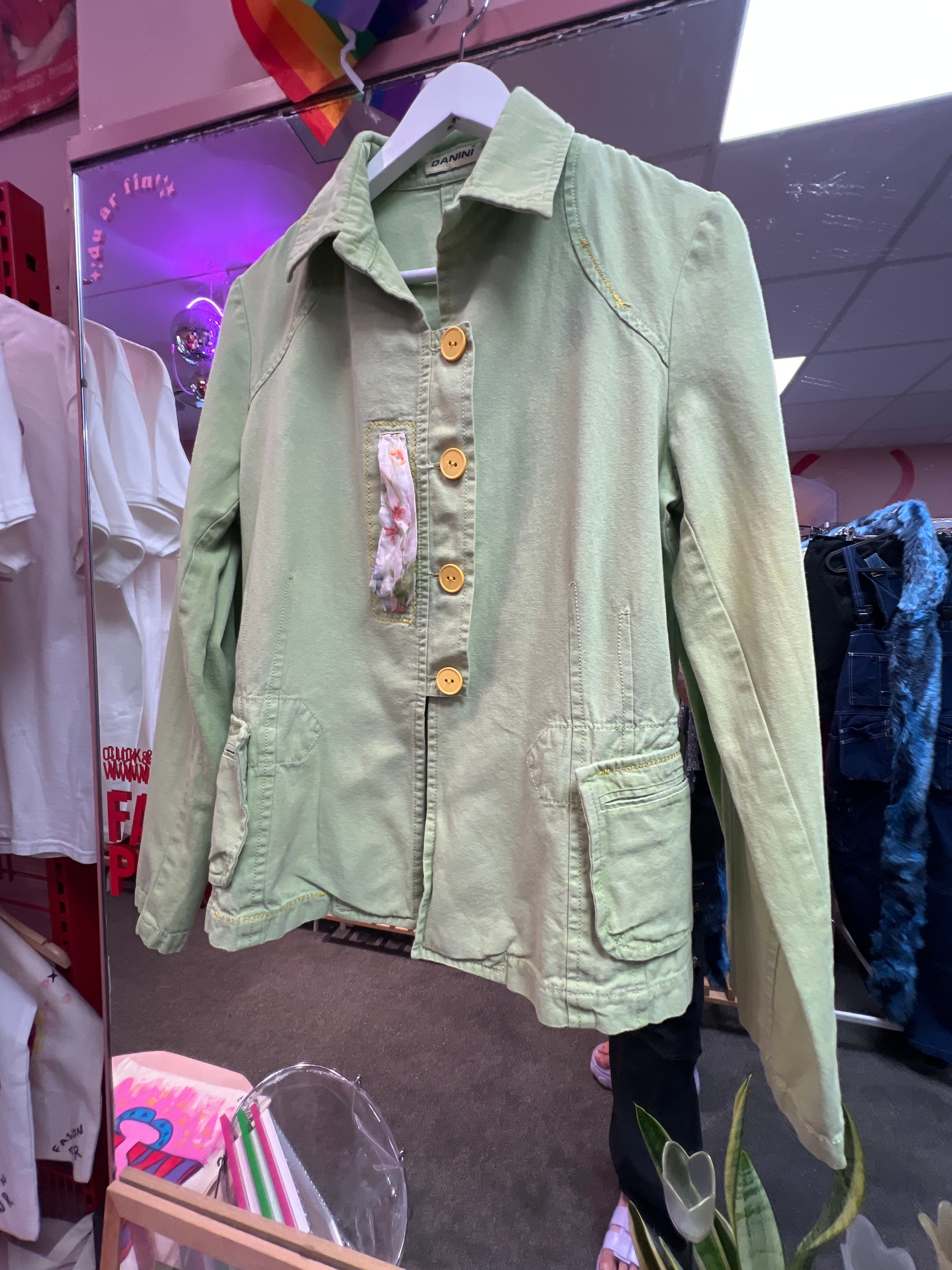 Green cotton blazer Danini