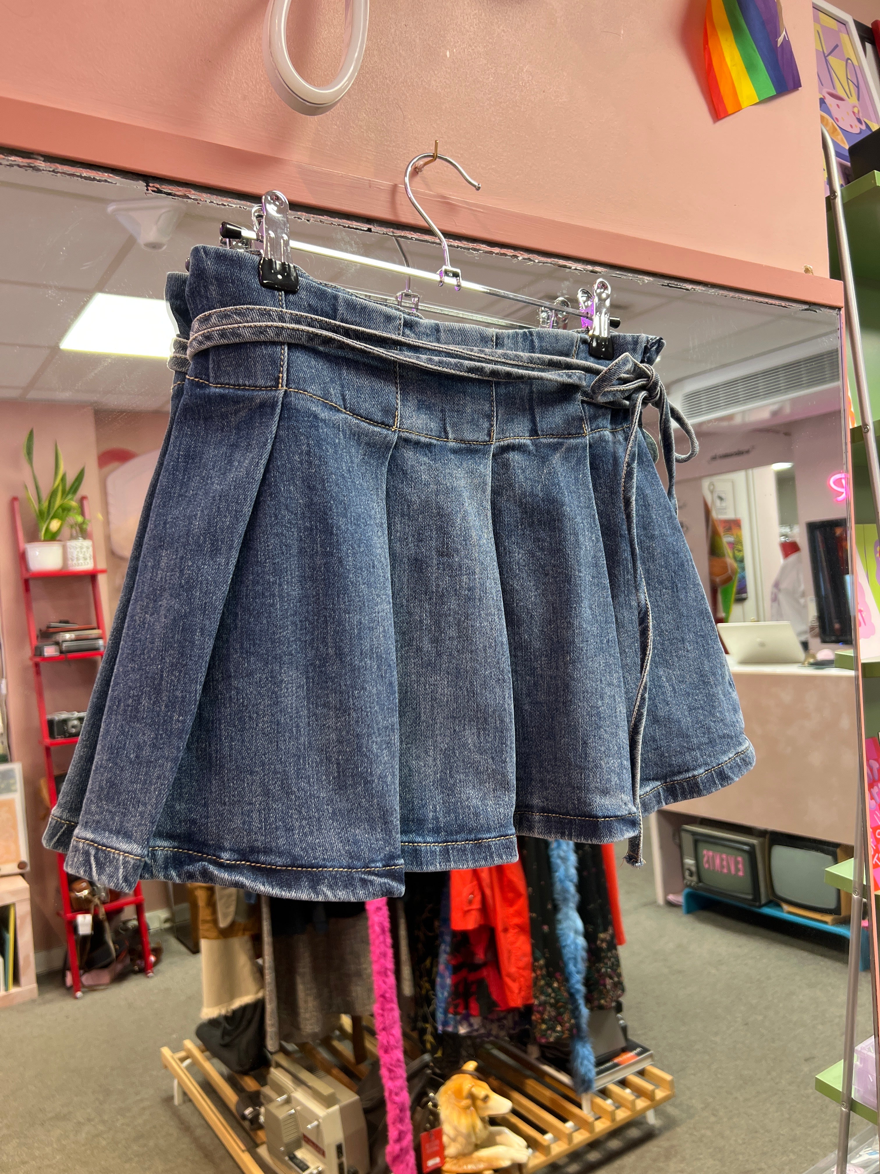 Pleated jeans skirt Tiger Mist