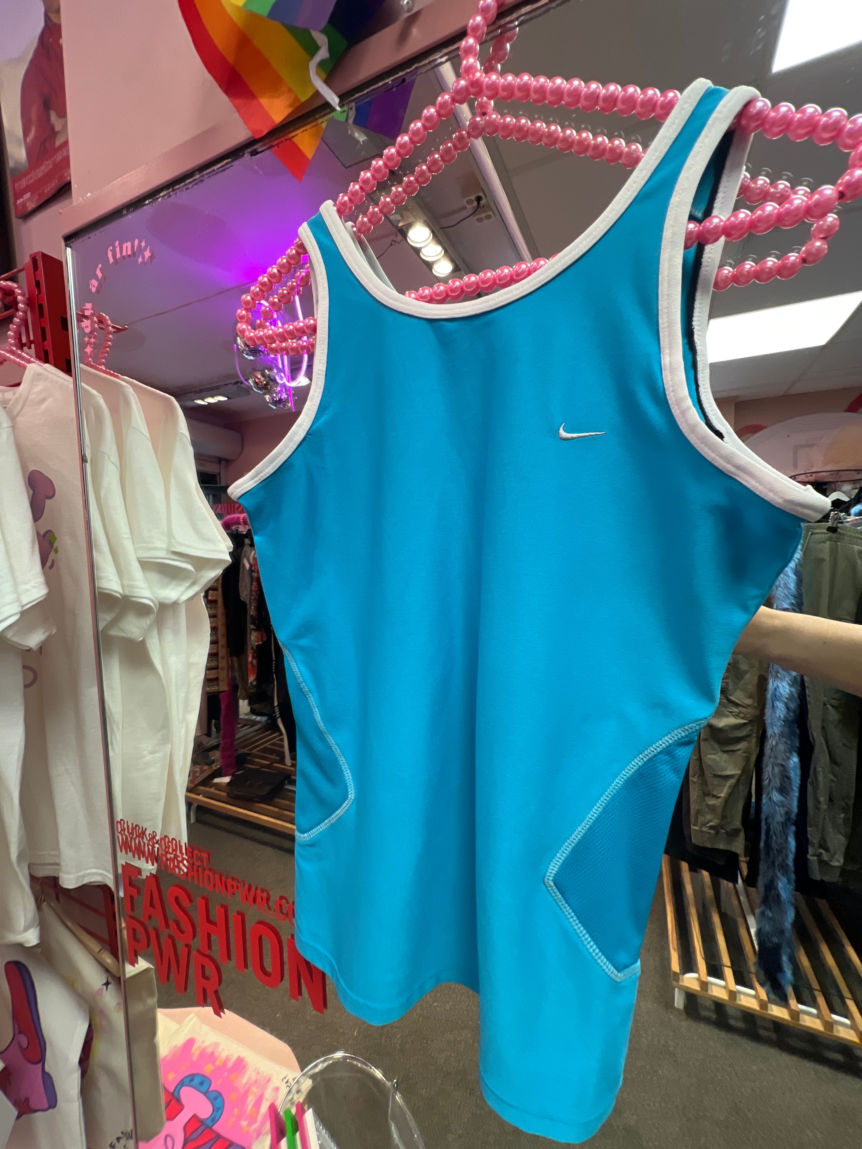 Nike blue y2k vibes top