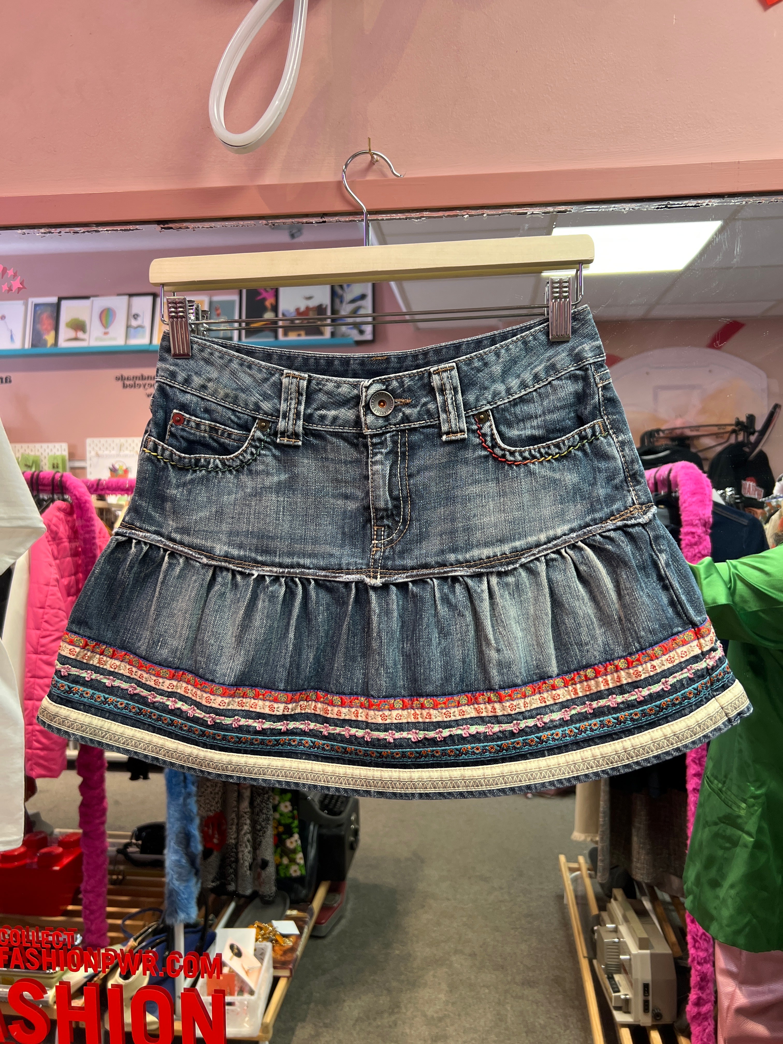 Upcycled Benetton jeans Skirt