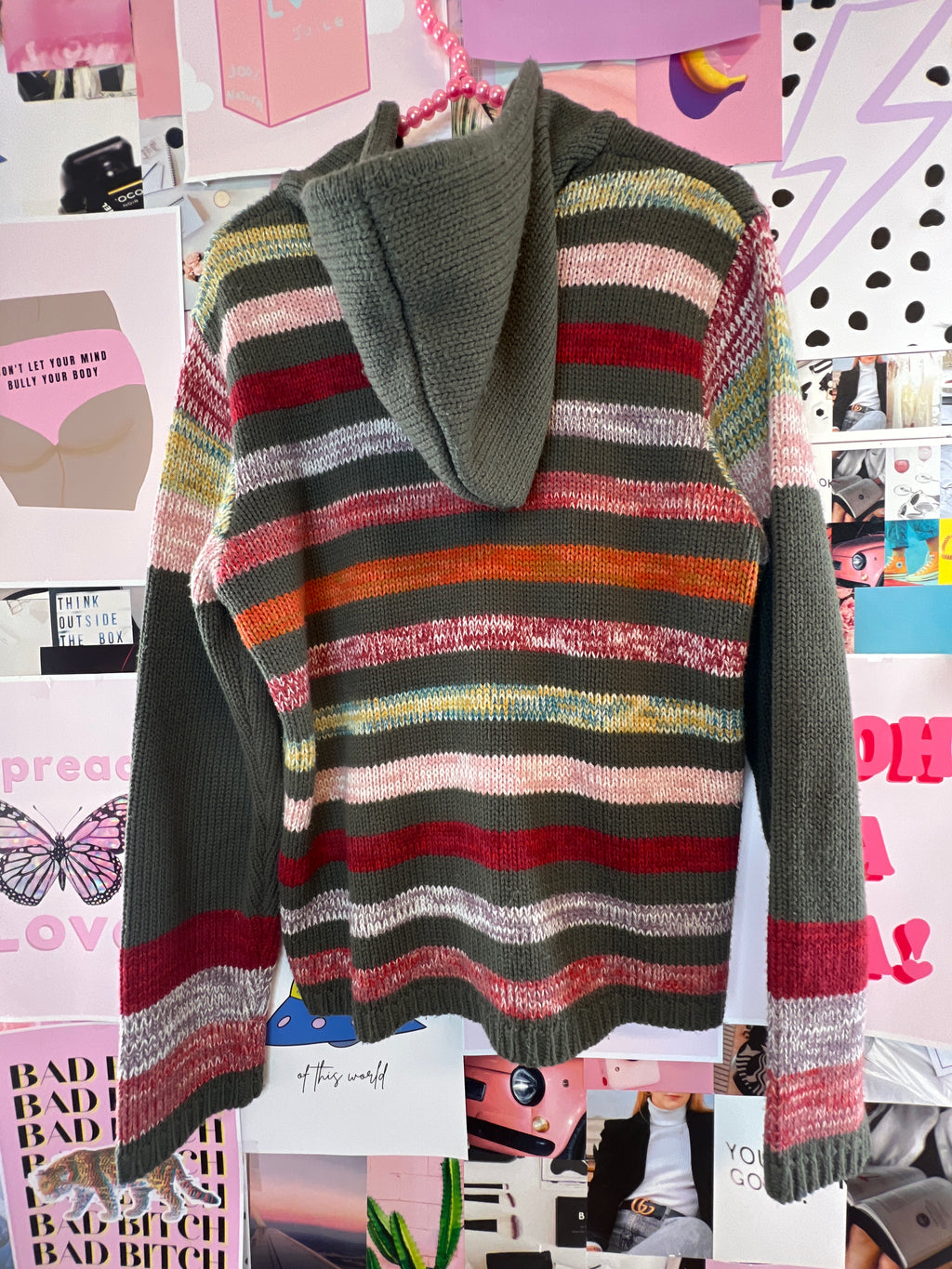 Hooded Y2K Rainbow Collection Sweater