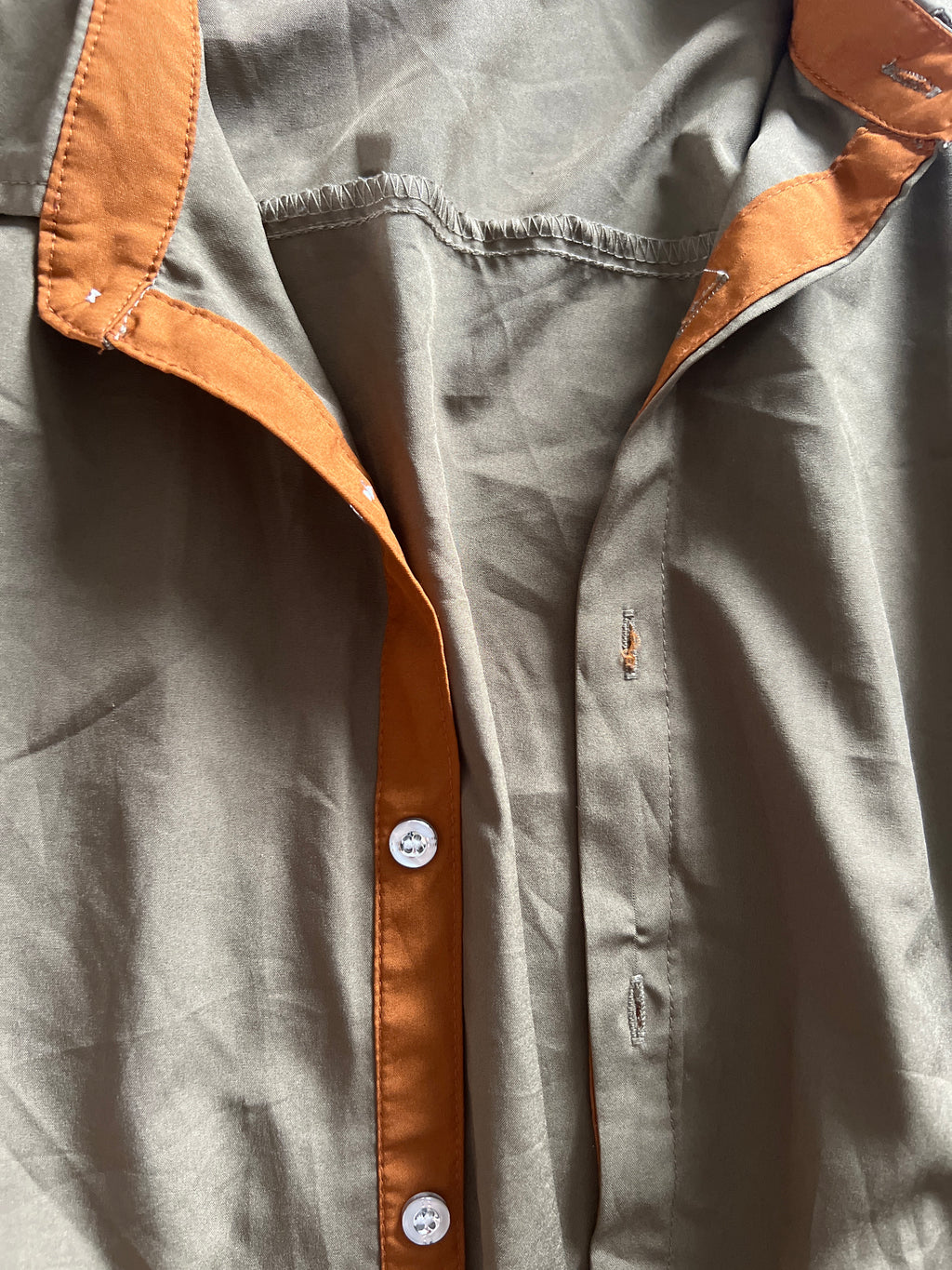 Dark green brown shirt