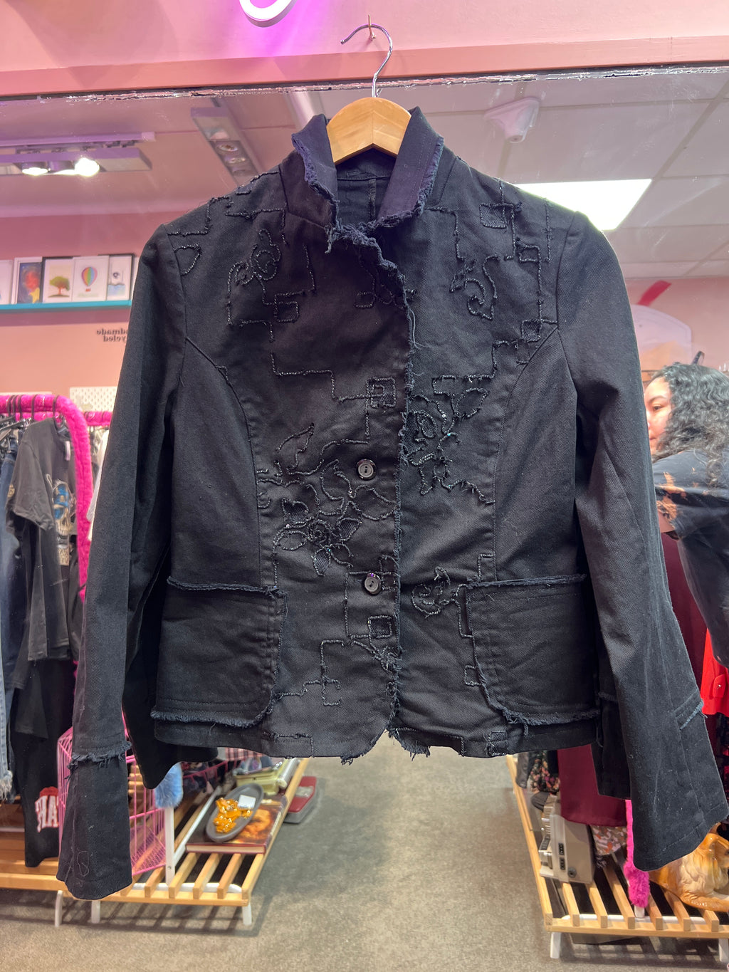 Romantic goth vibes black jacket