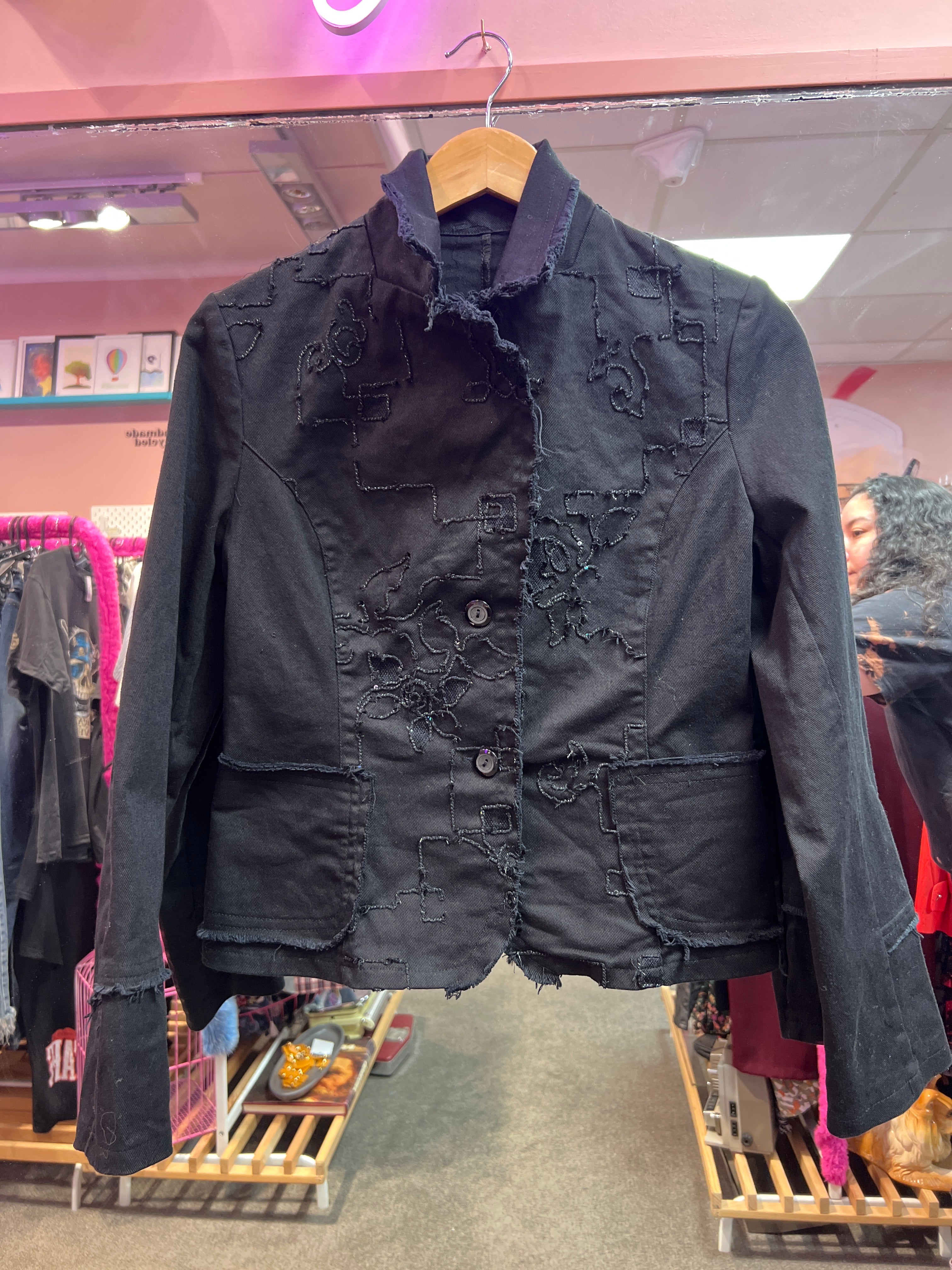 Romantic goth vibes black jacket