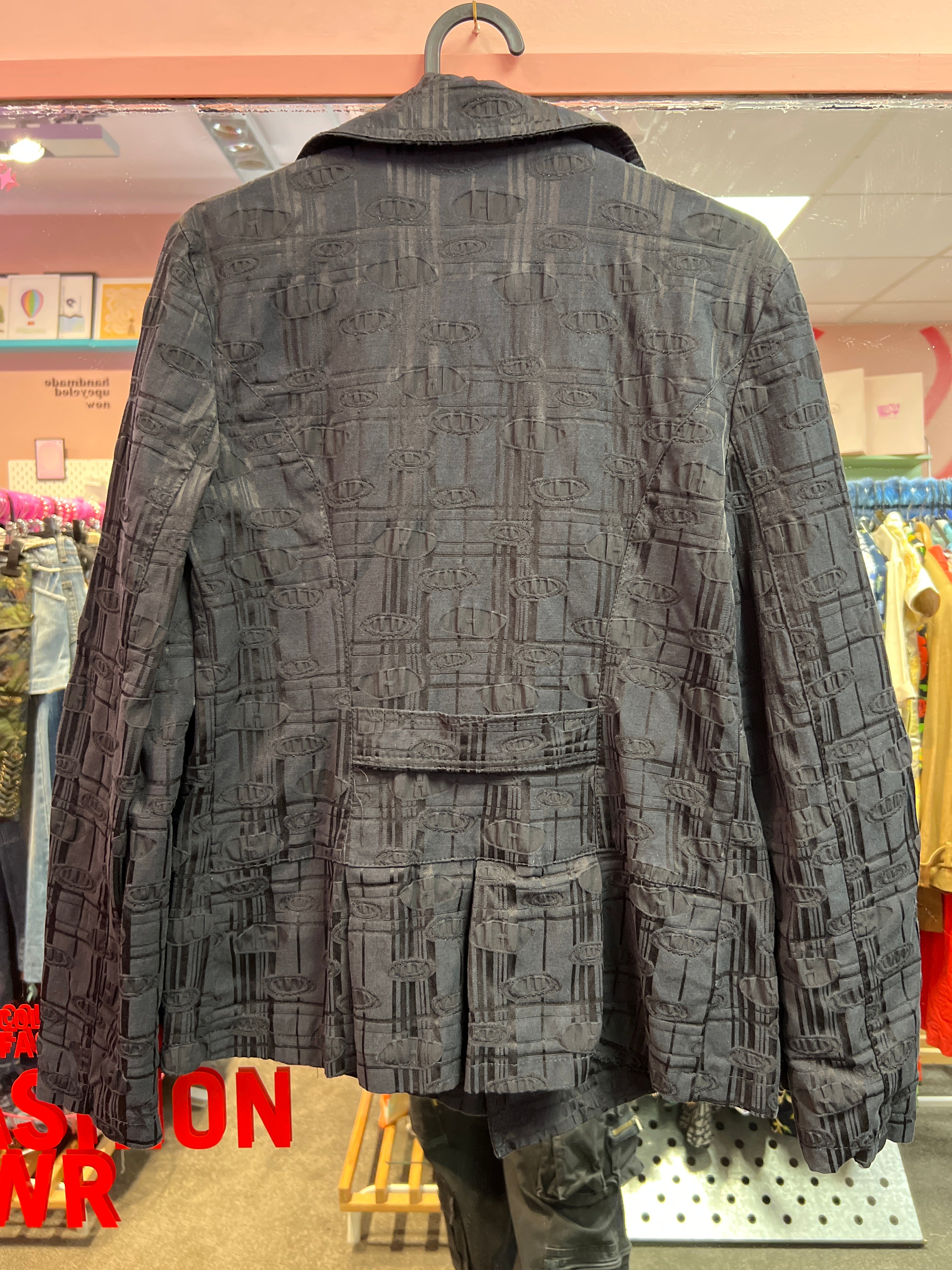 Black double buttons jacket