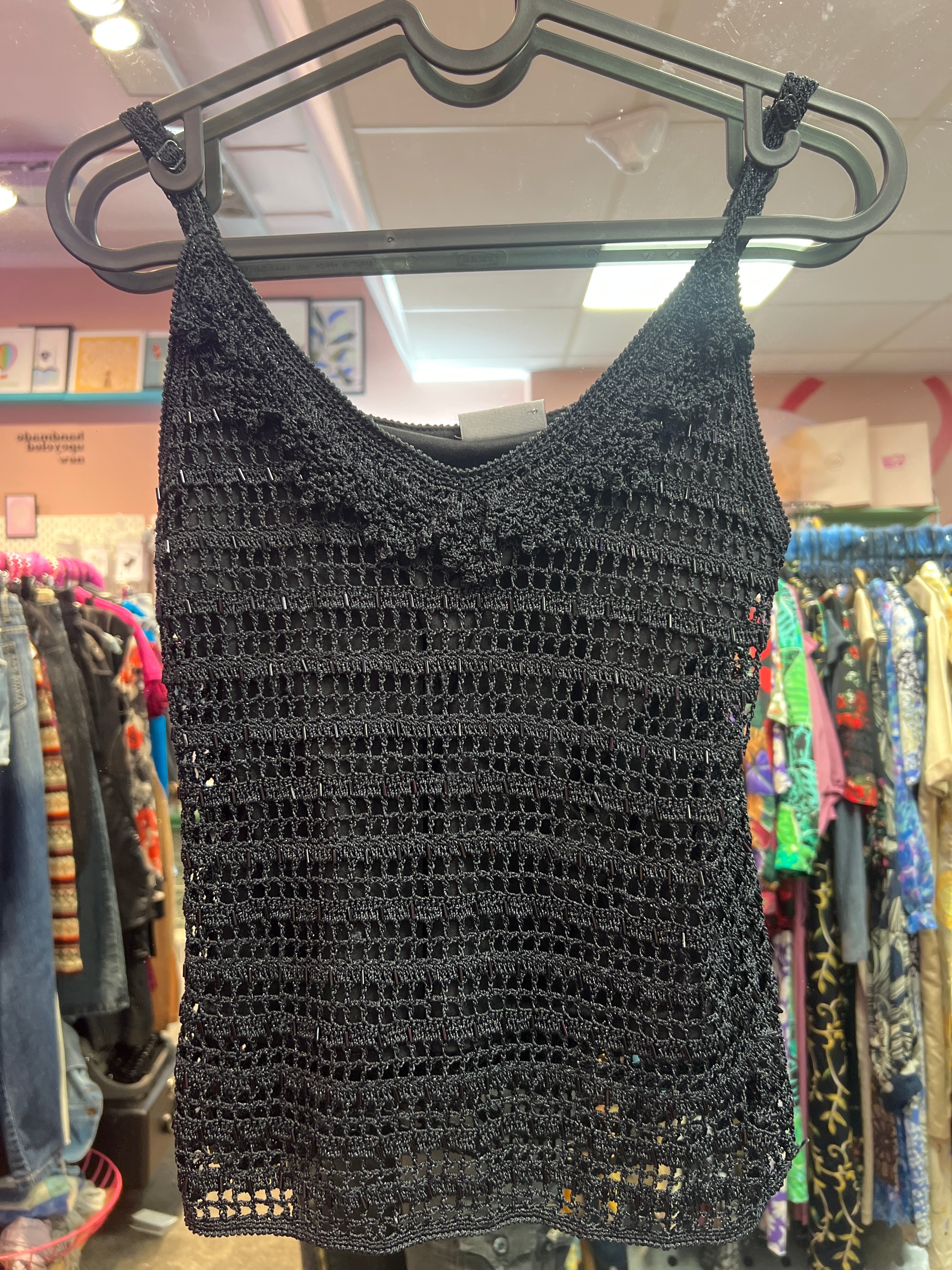 Crochet with beads top