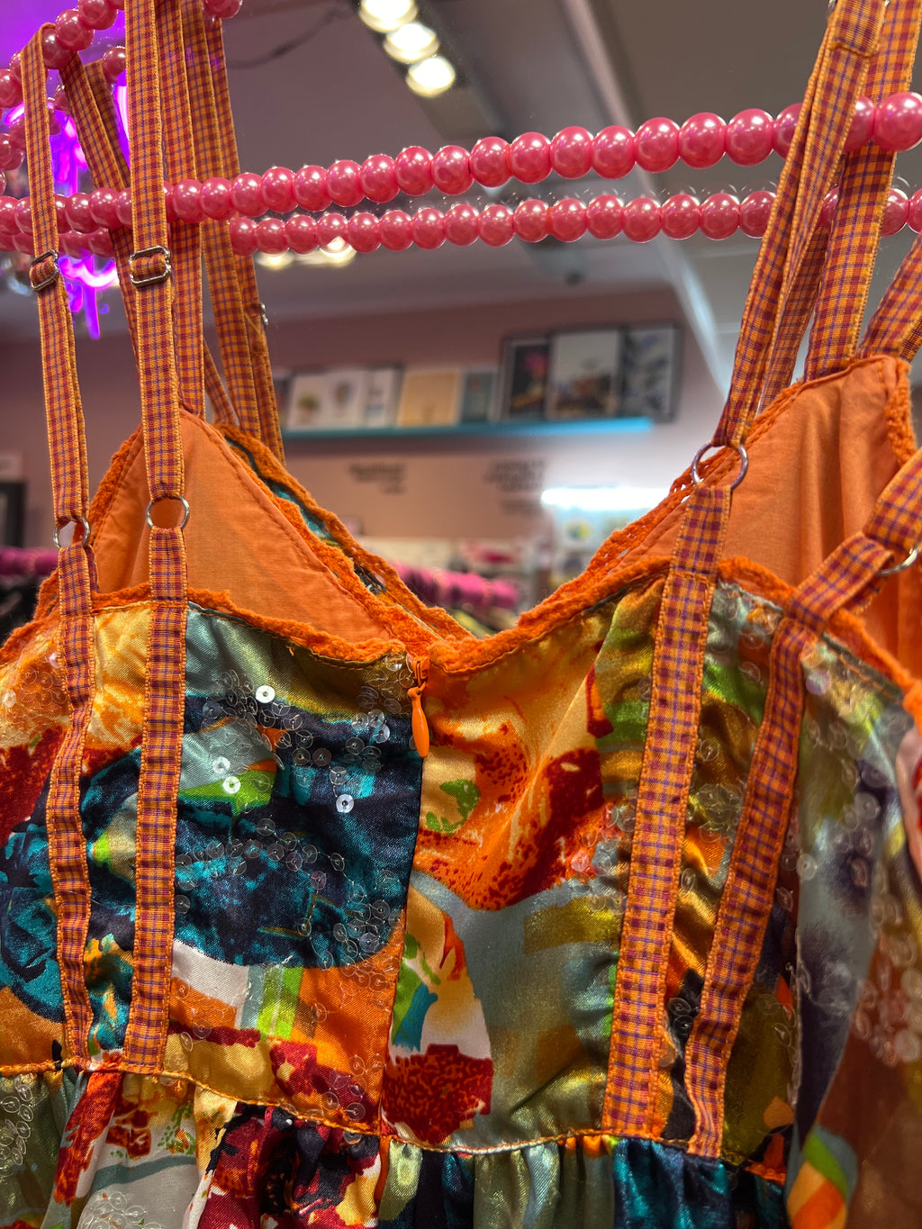 Animale orange colorful dress