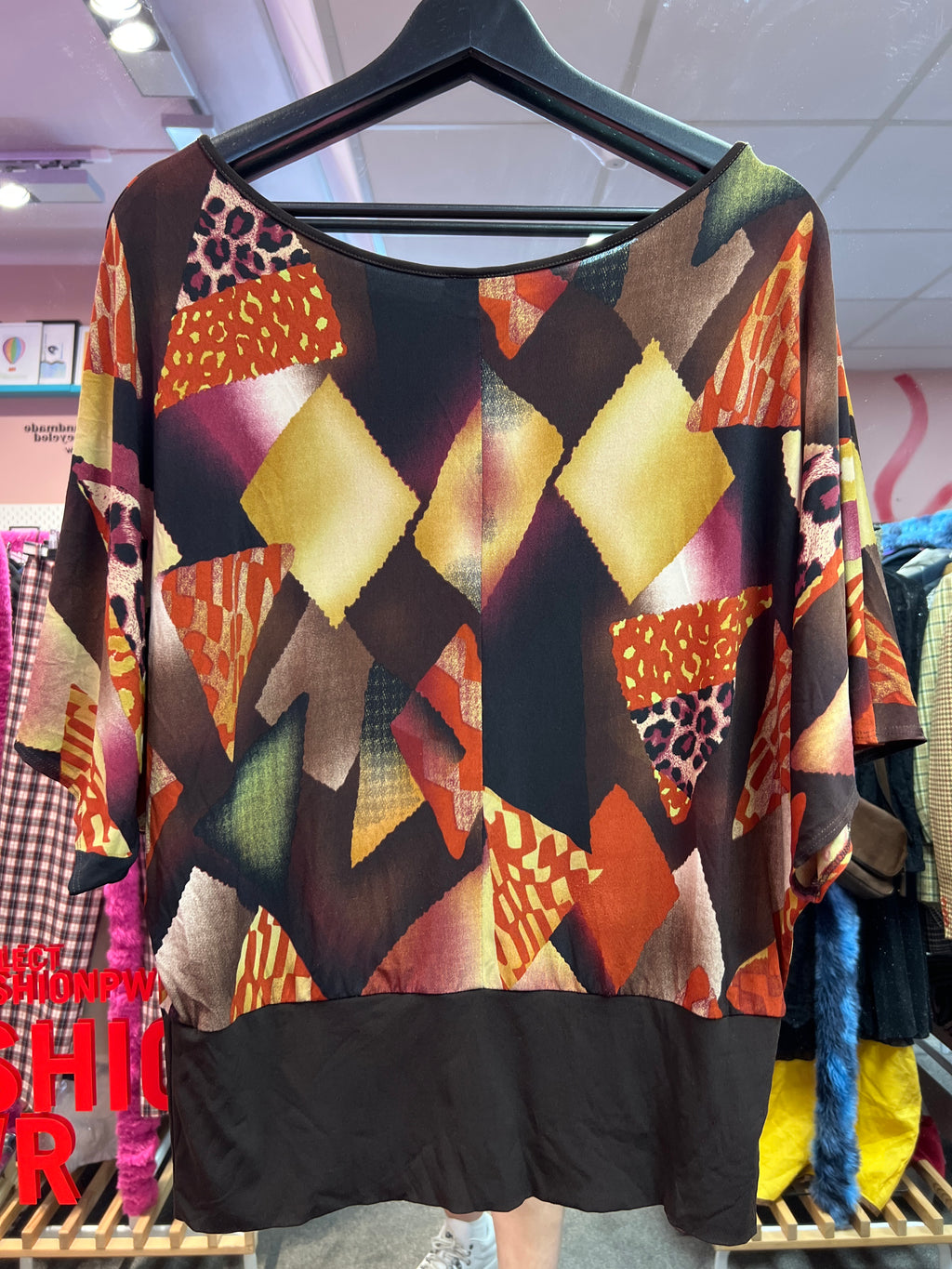 Brown patterned top Espressa USA