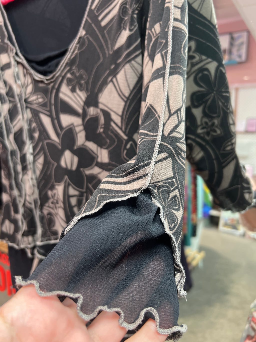 Double layered see through brown Y2K vibes top