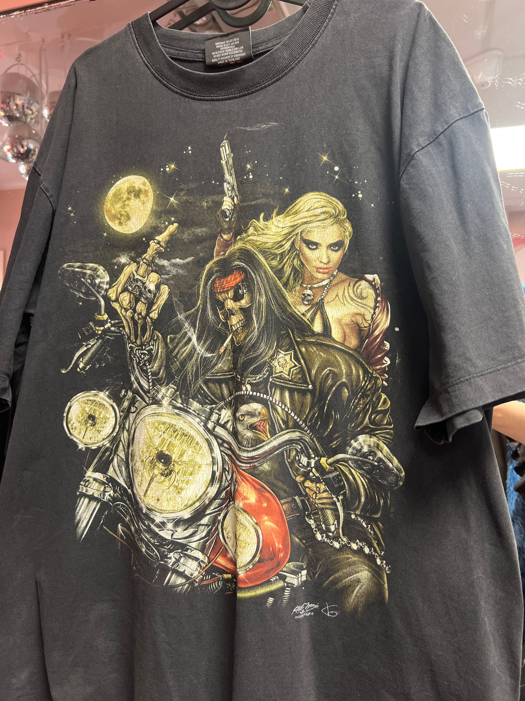 Motorcycle skull tshirt