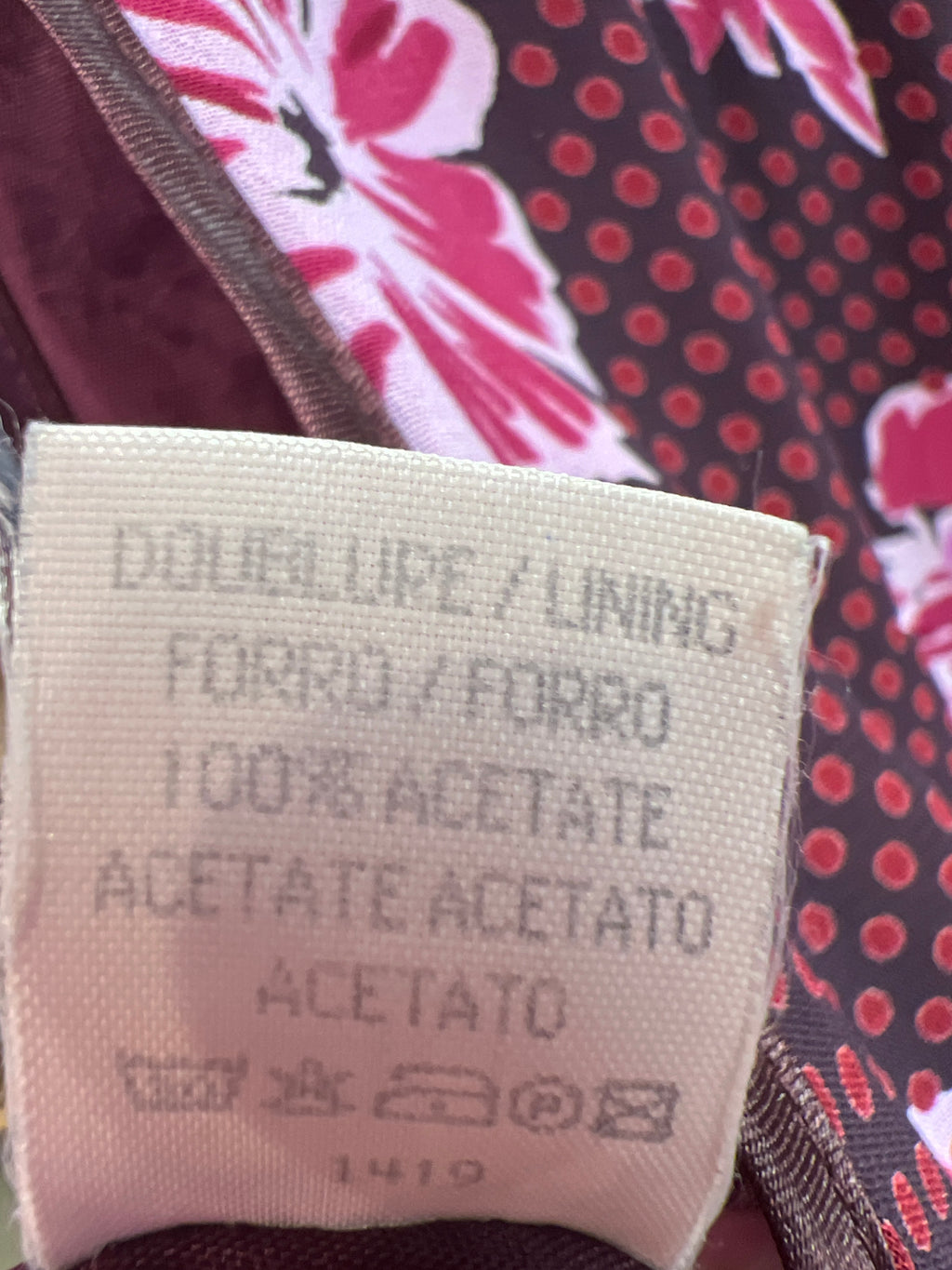 Red polka dots and pink flowers dress