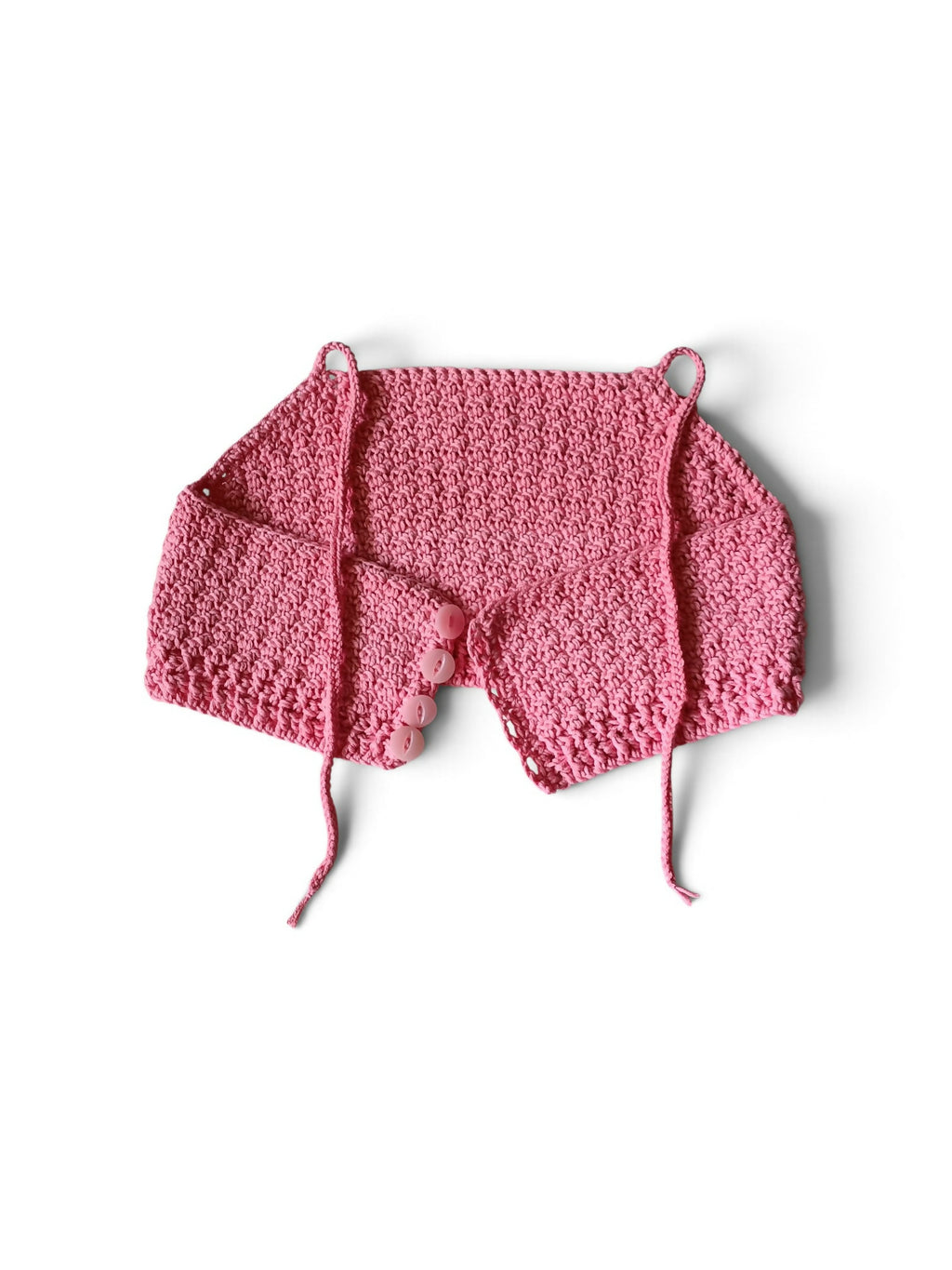 Salmon-pink Crop top-Small