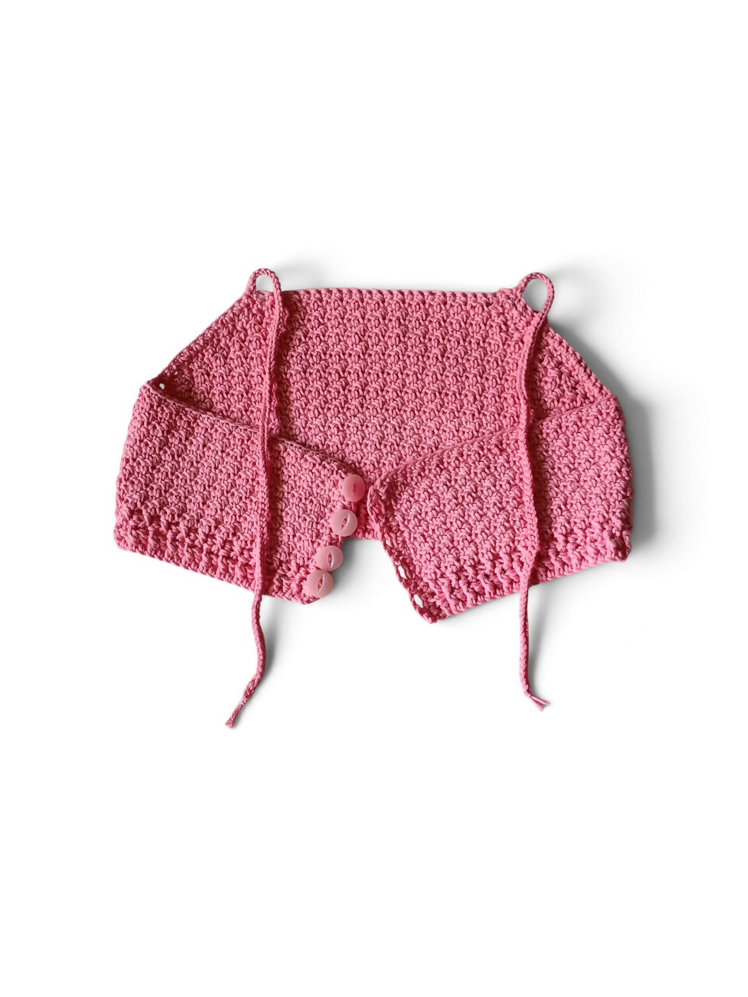 Salmon-pink Crop top-Small