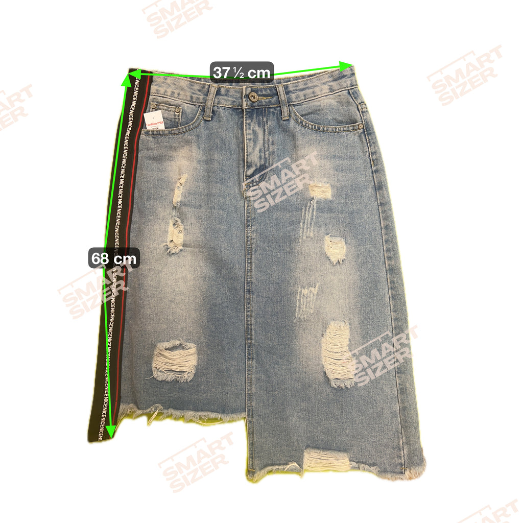 Unlabeled Jeans Skirt With Side Detail